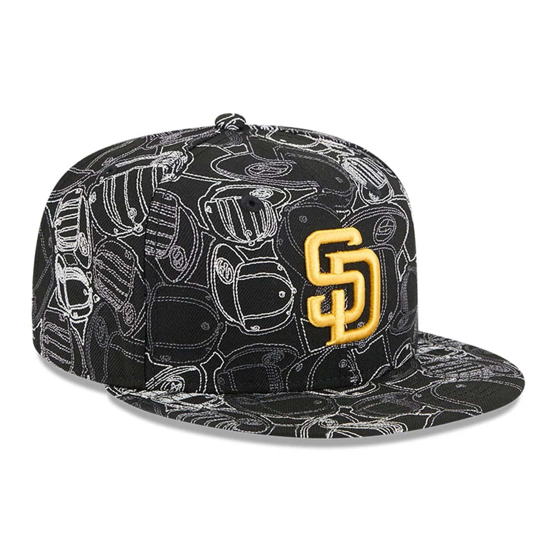 San Diego Padres MLB Cap Scramble Black 59FIFTY Fitted Cap - Image 4