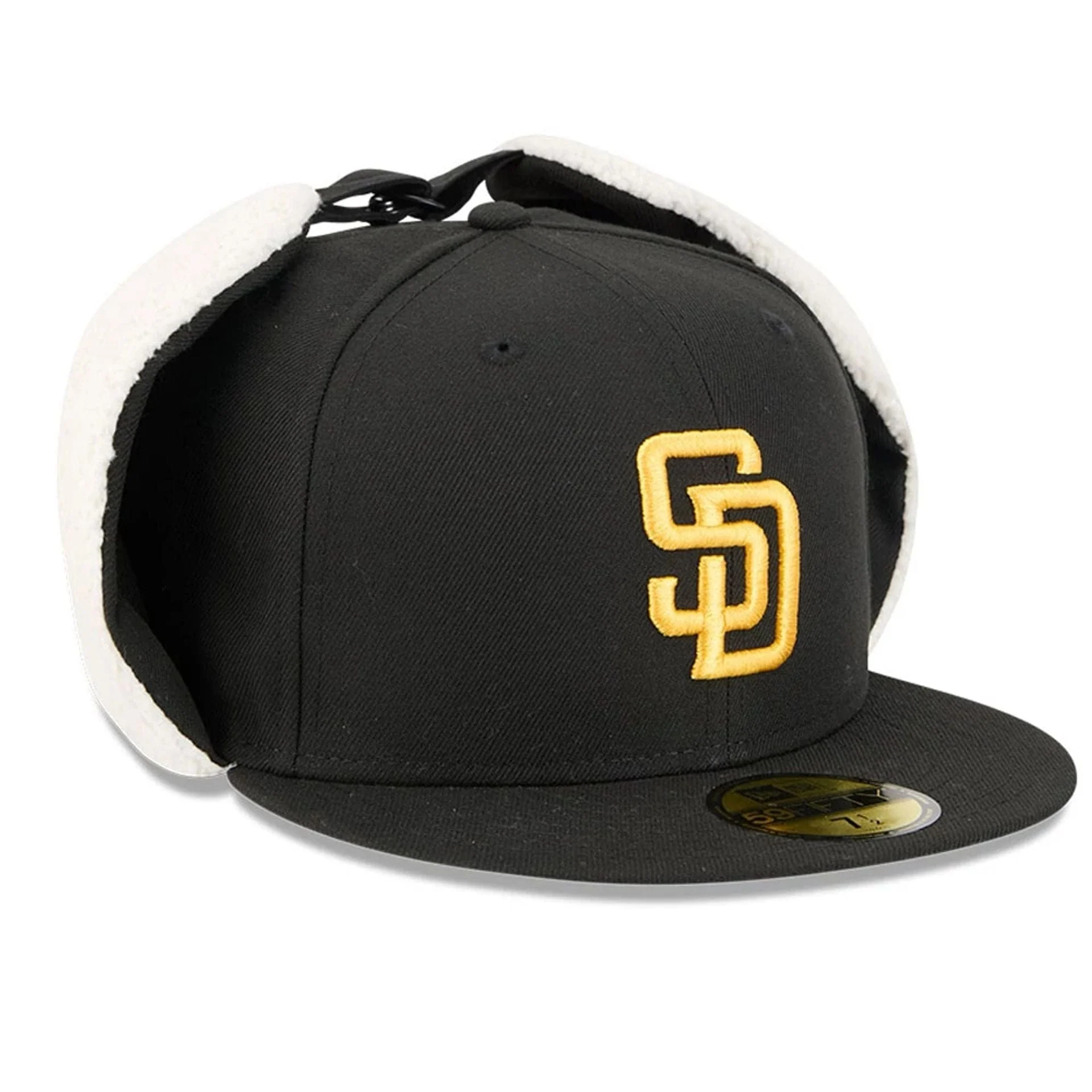 San Diego Padres MLB Classic Black Dogear 59FIFTY Fitted Cap - Image 4