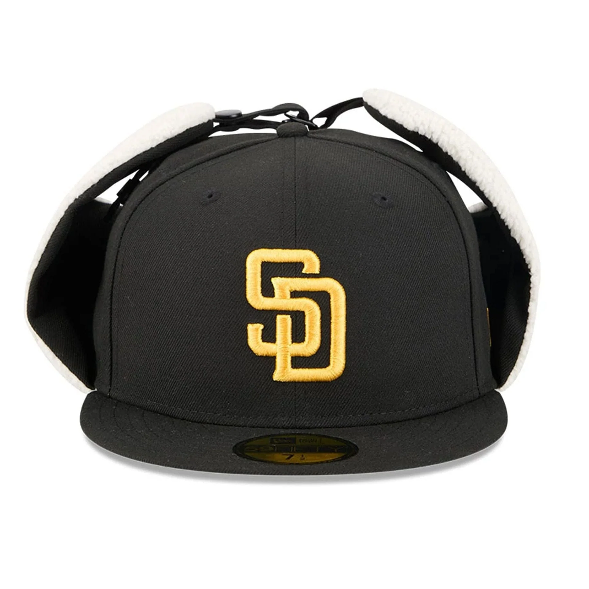 San Diego Padres MLB Classic Black Dogear 59FIFTY Fitted Cap - Image 5