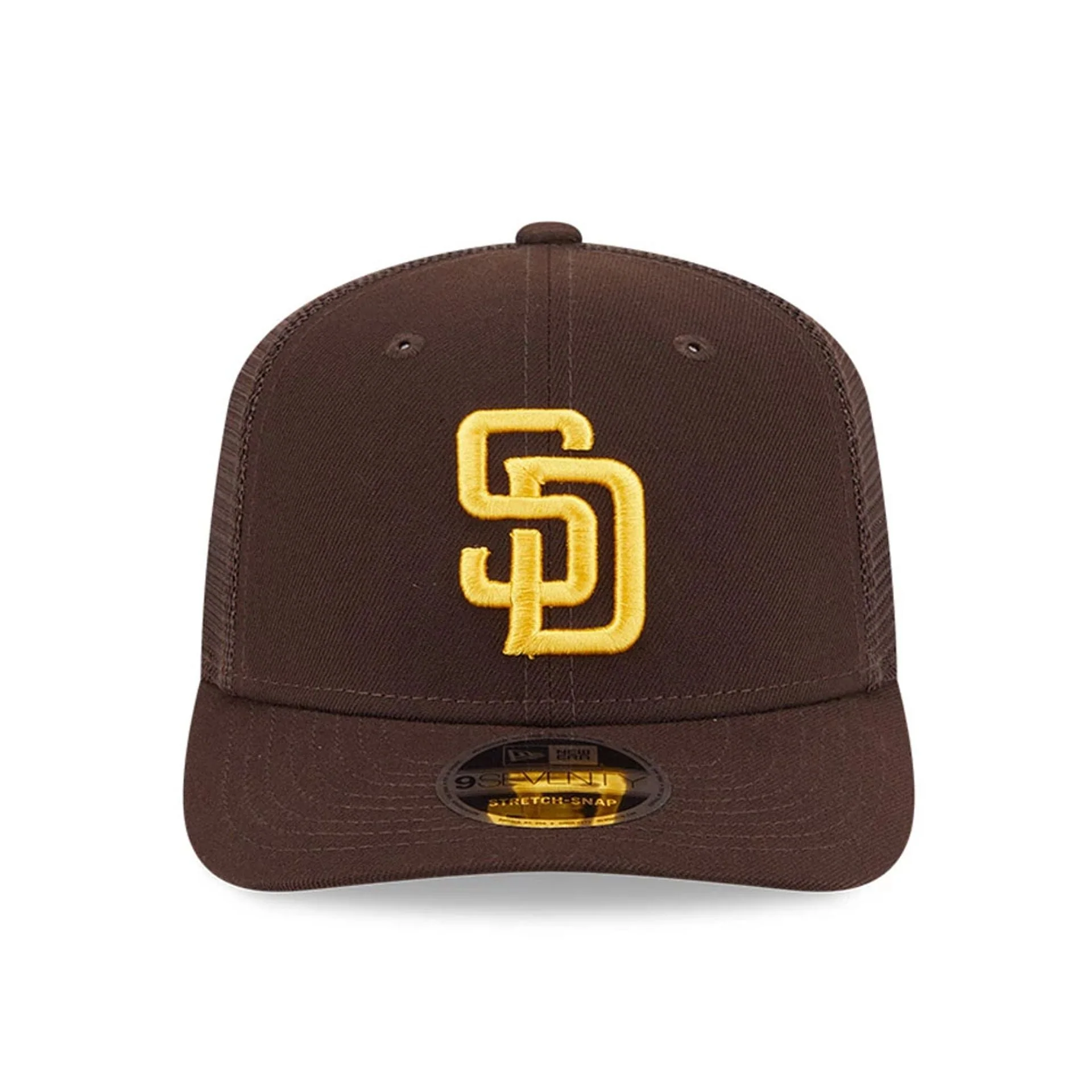 San Diego Padres MLB Evergreen Dark Brown 9SEVENTY Stretch Snap Cap - Image 3