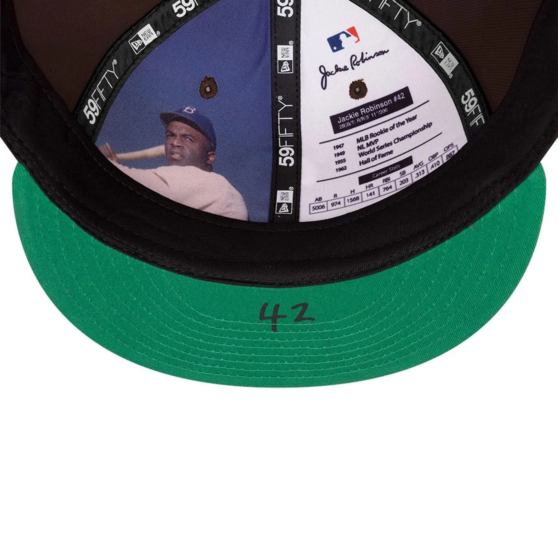 San Diego Padres MLB Jackie Robinson Dark Brown 59FIFTY Fitted Cap - Image 8