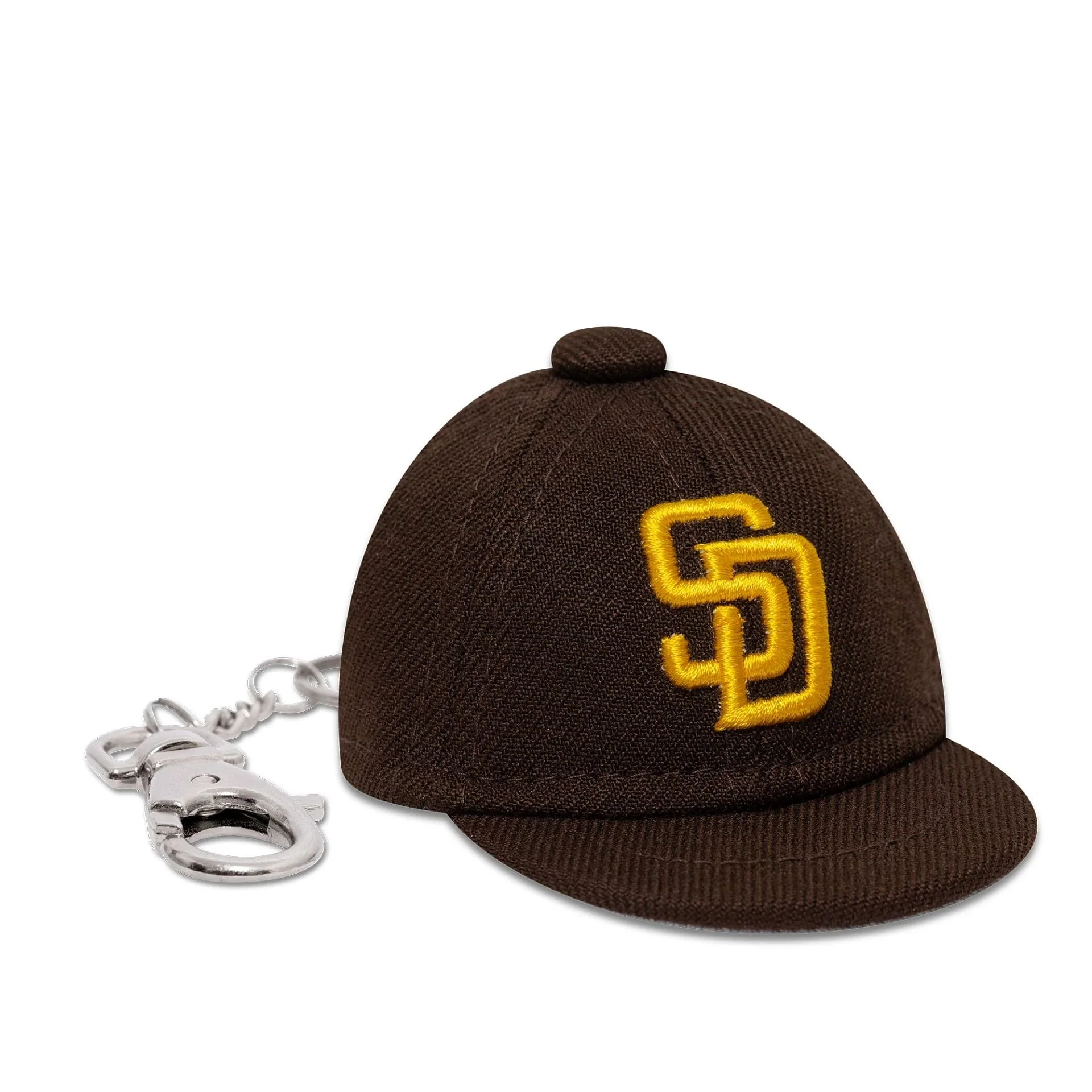 San Diego Padres MLB Mini Cap Dark Brown Key Chain - Image 3