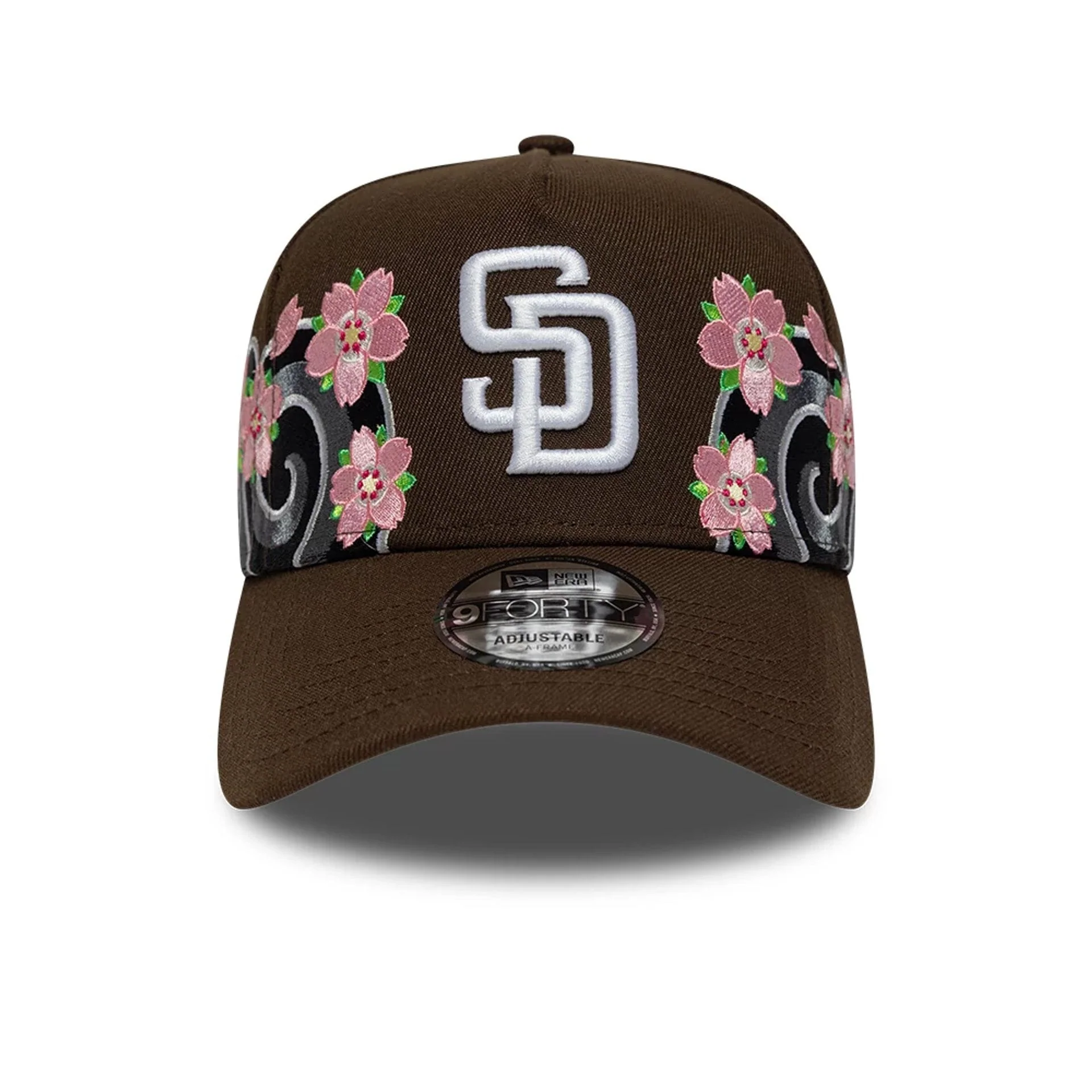 San Diego Padres MLB Sakura Dark Brown 9FORTY A-Frame Adjustable Cap - Image 2