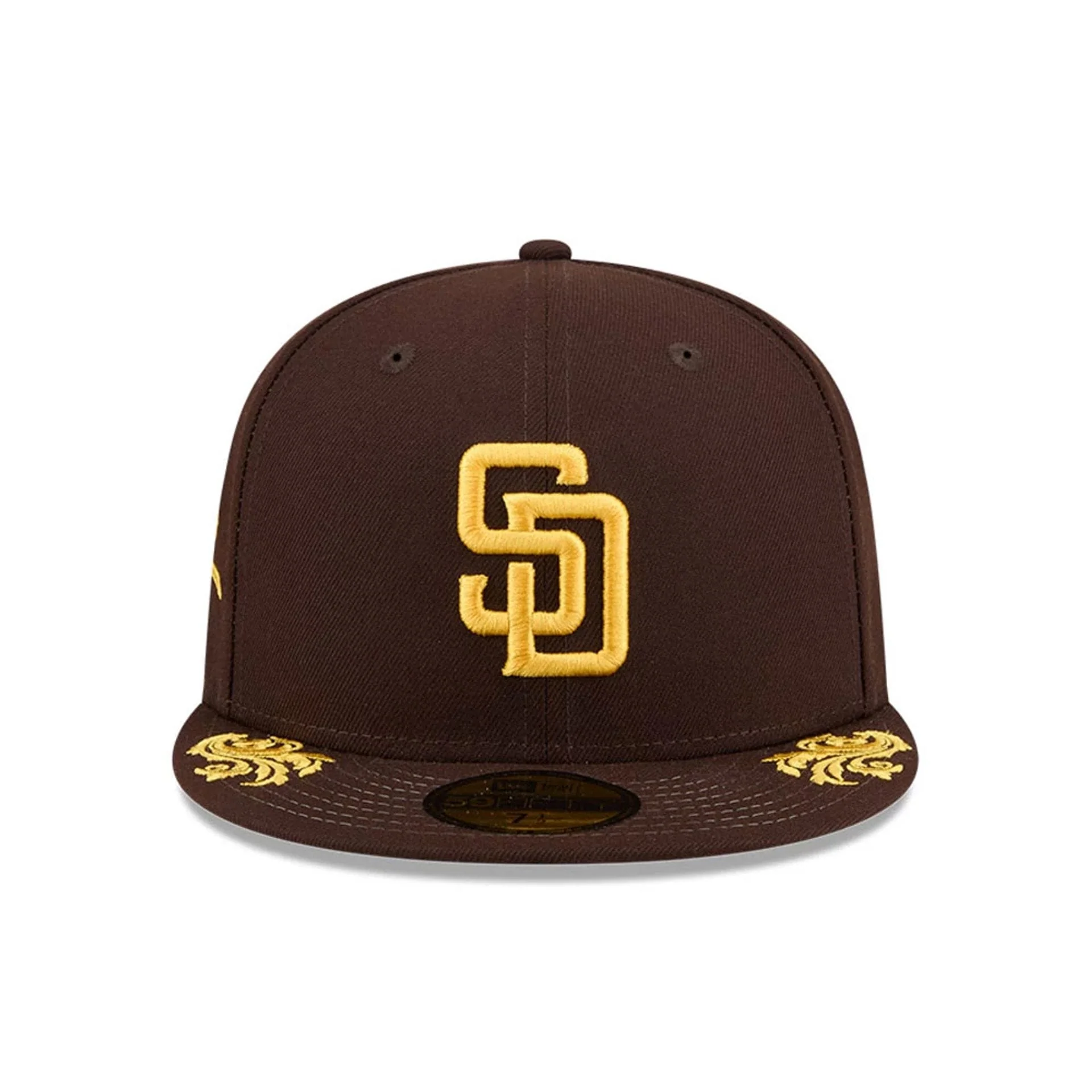 San Diego Padres MLB Script Dark Brown 59FIFTY Fitted Cap - Image 5