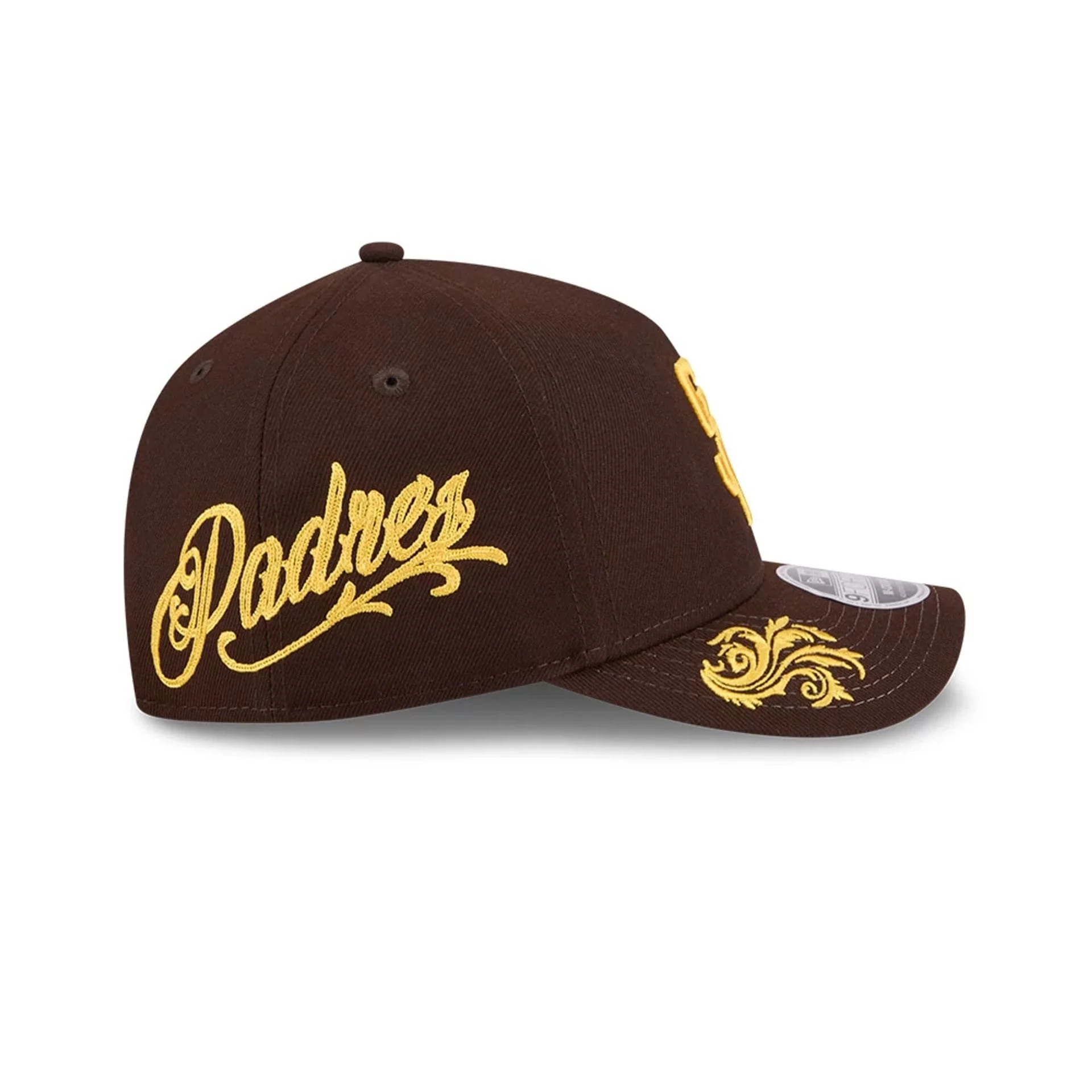 San Diego Padres MLB Script Dark Brown 9FORTY M-Crown A-Frame Adjustable Cap - Image 4