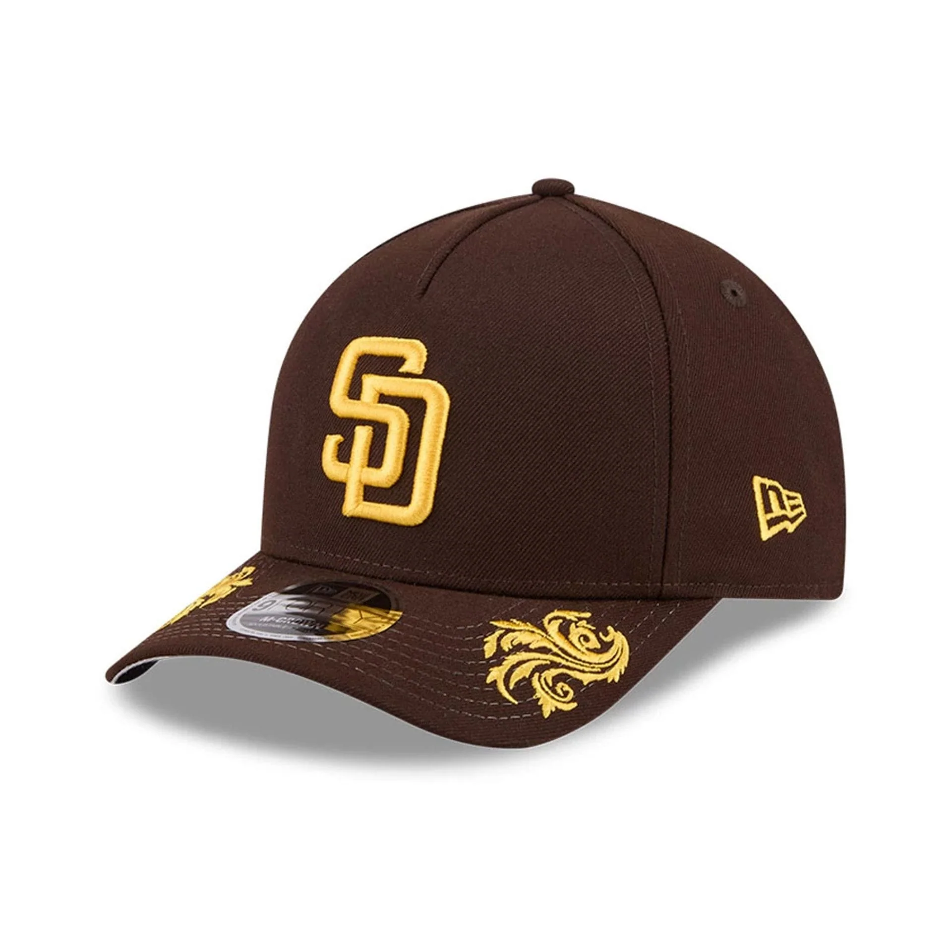 San Diego Padres MLB Script Dark Brown 9FORTY M-Crown A-Frame Adjustable Cap - Image 5