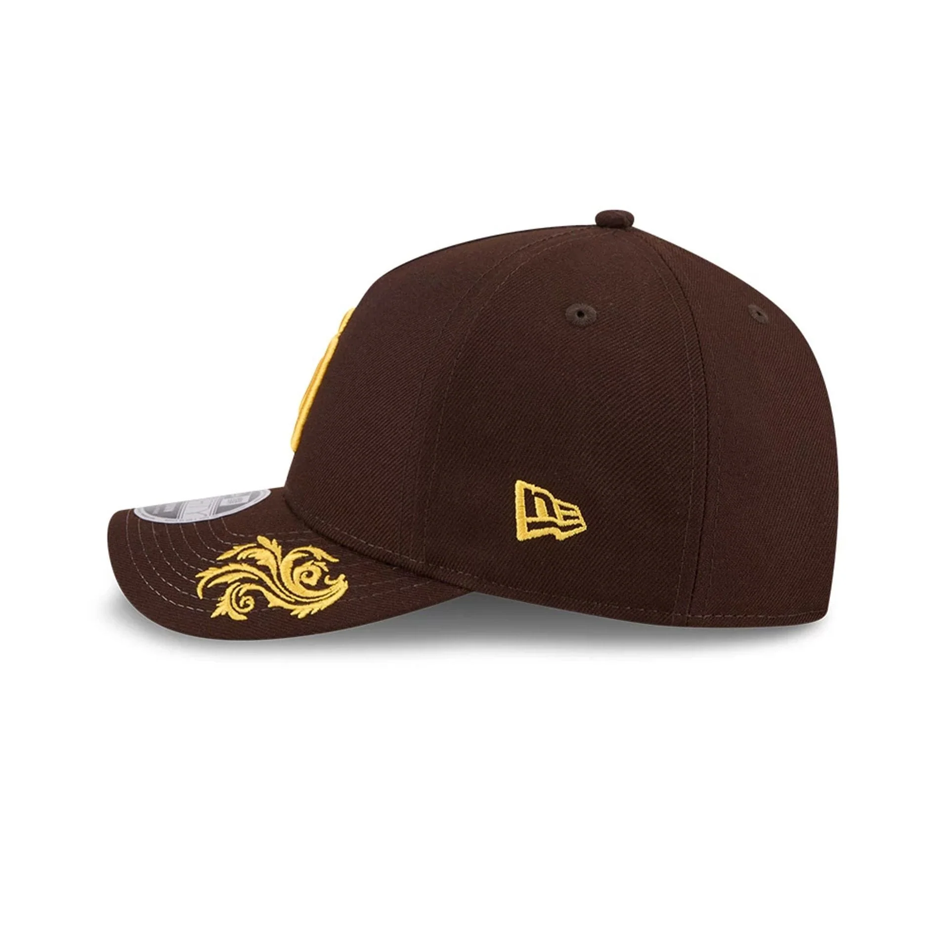 San Diego Padres MLB Script Dark Brown 9FORTY M-Crown A-Frame Adjustable Cap - Image 7