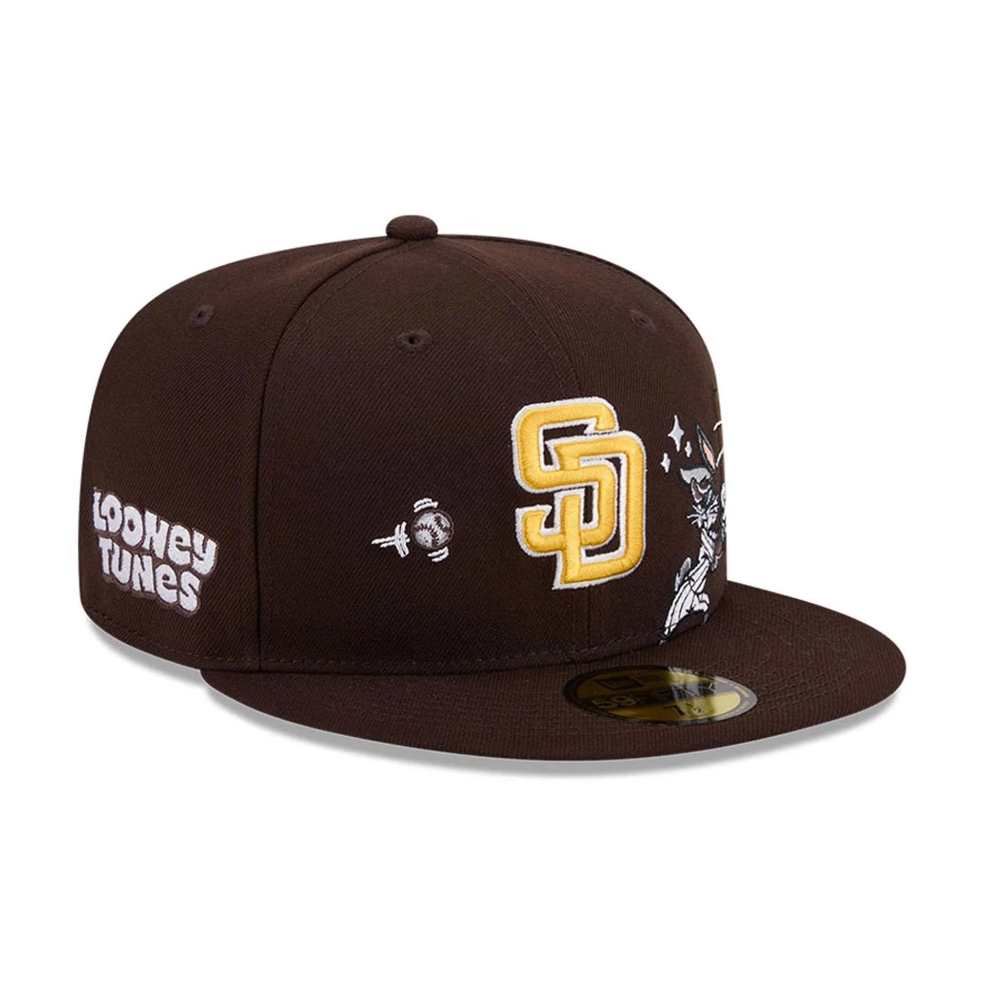 San Diego Padres MLB X Looney Tunes Bugs Bunny Dark Brown 59FIFTY Fitted Cap - Image 5