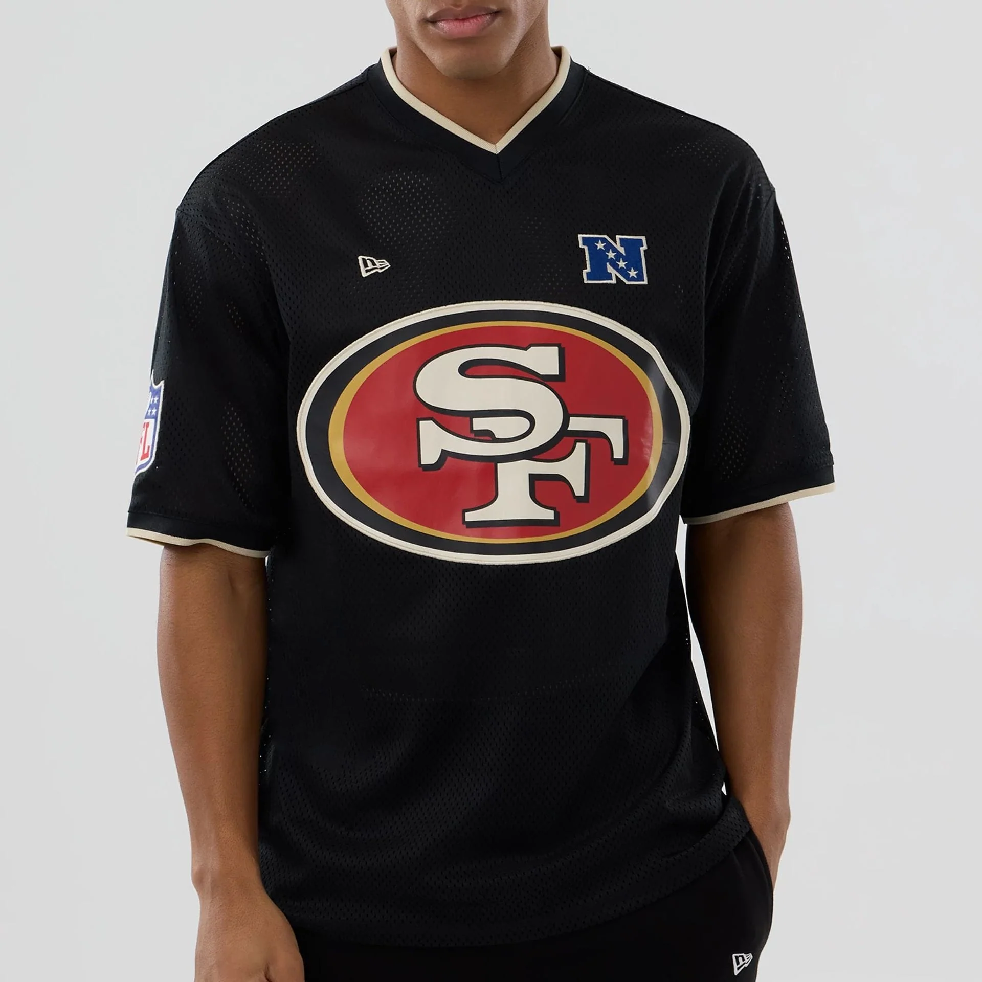 San Francisco 49ers NFL Mesh Black Oversized T-Shirt - Image 4