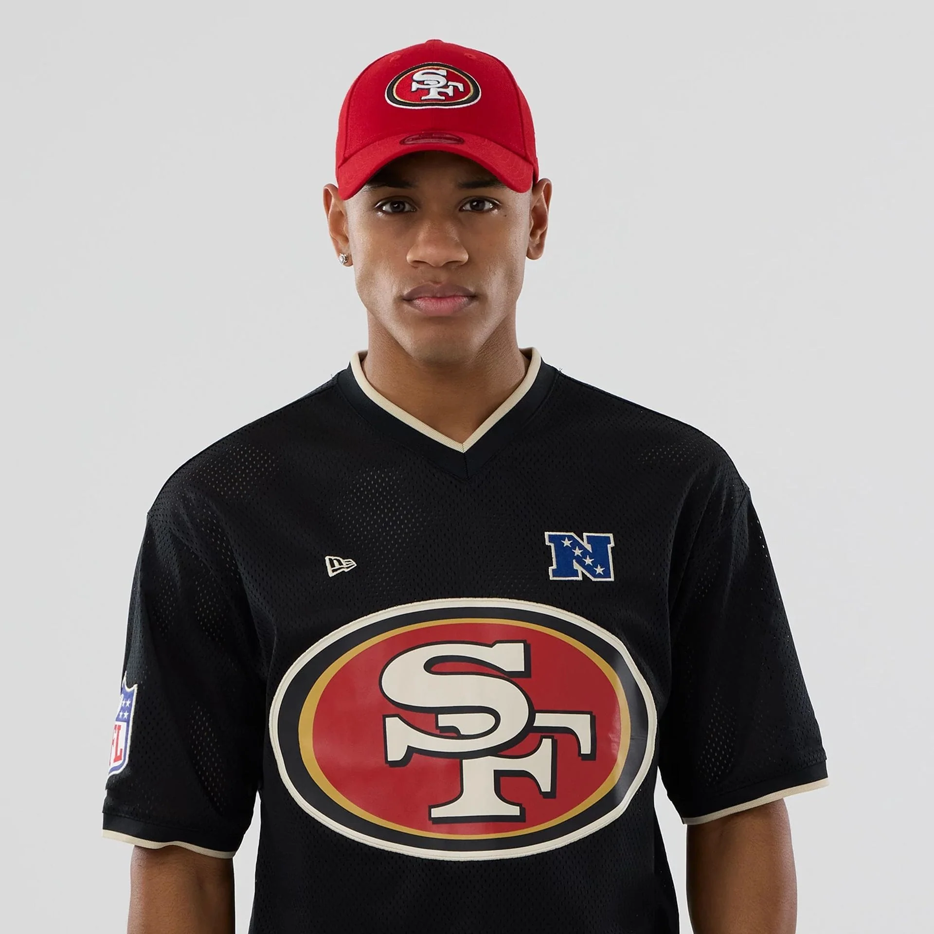 San Francisco 49ers NFL Mesh Black Oversized T-Shirt - Image 6
