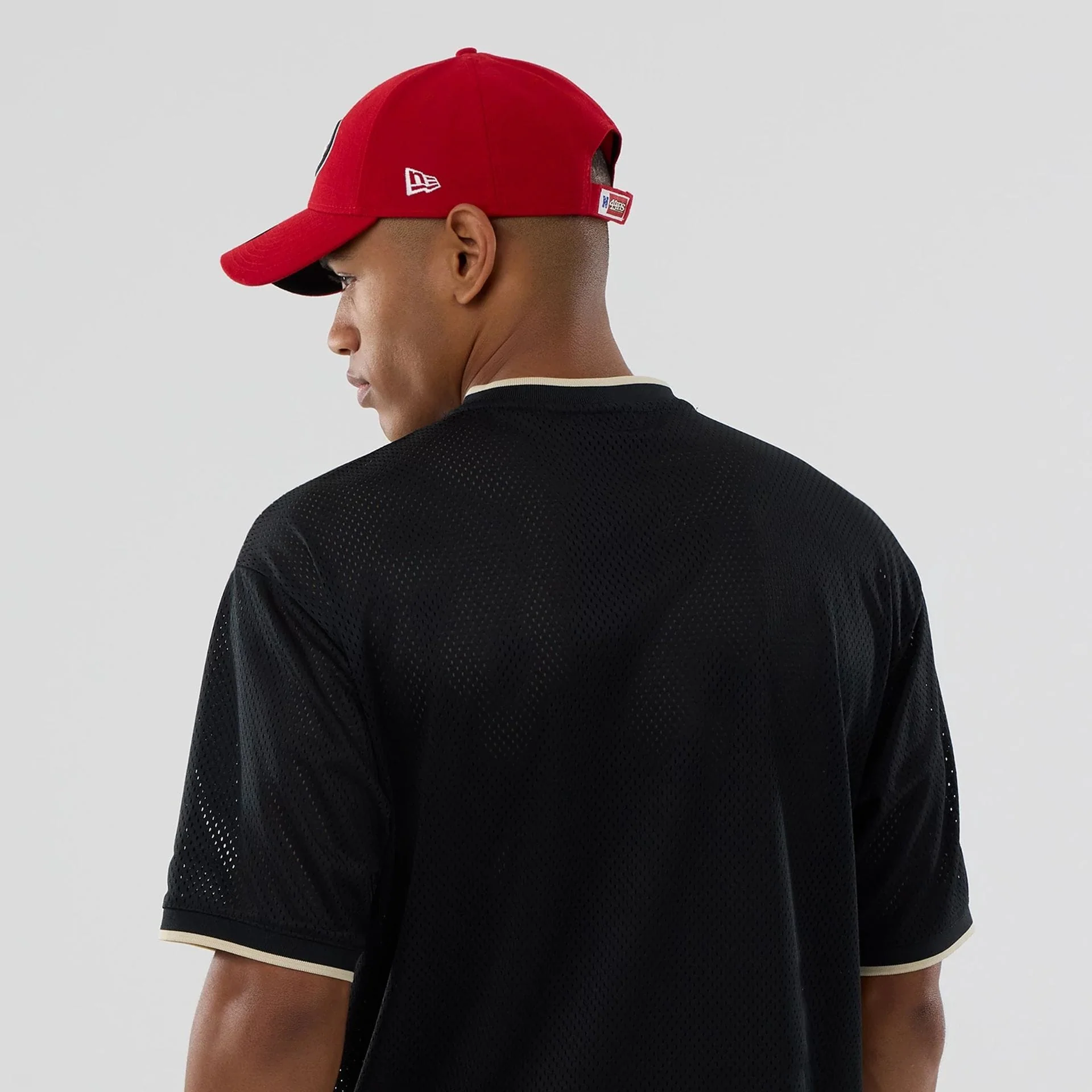 San Francisco 49ers NFL Mesh Black Oversized T-Shirt - Image 7