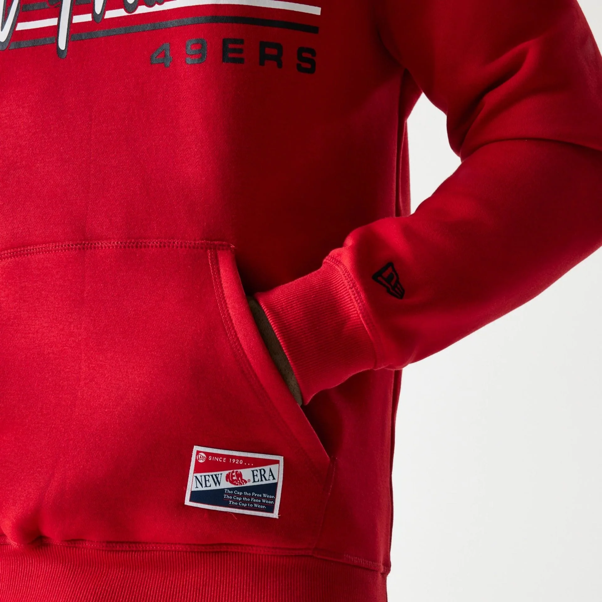 San Francisco 49ers NFL Throwback Red Pullover Hoodie - Image 4