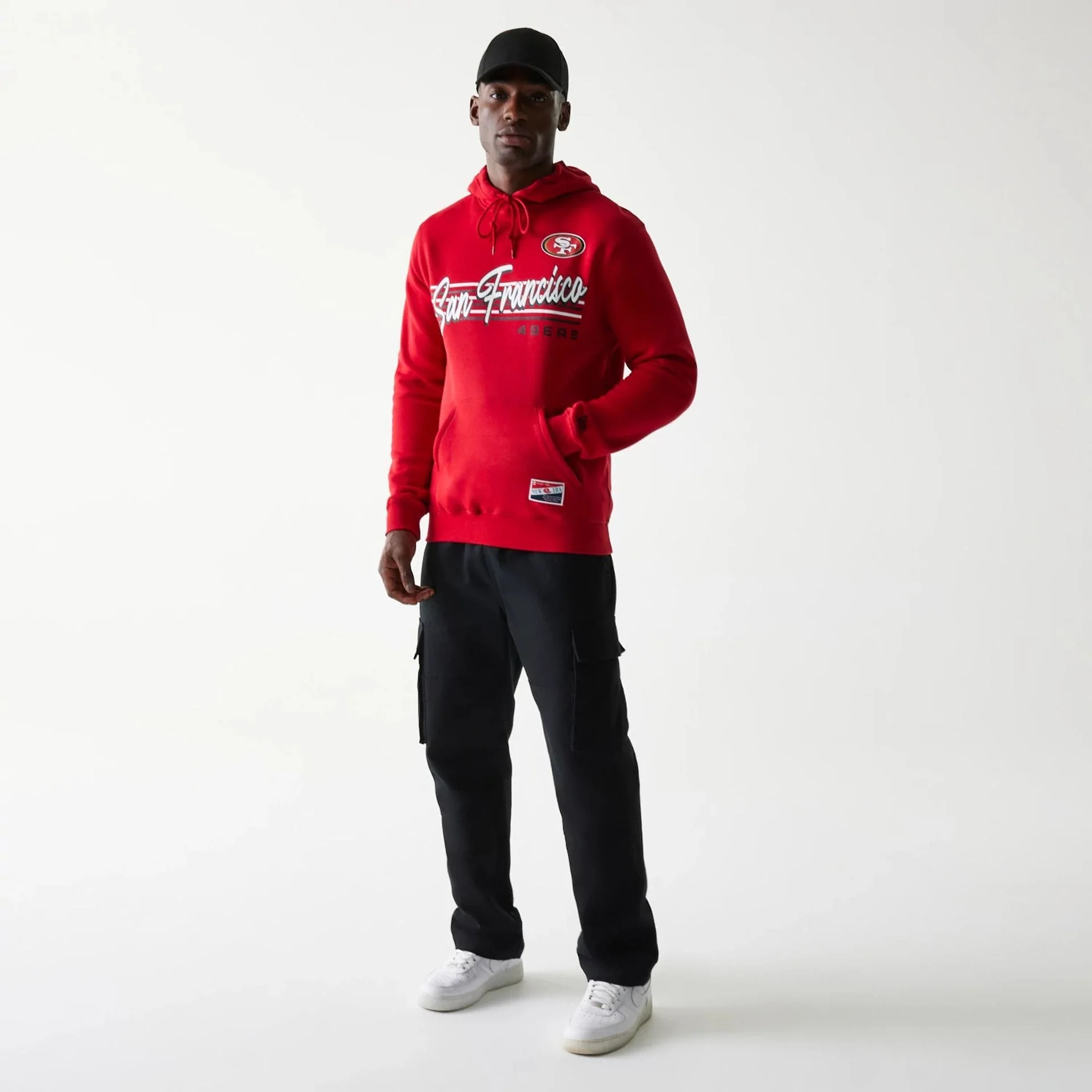 San Francisco 49ers NFL Throwback Red Pullover Hoodie - Image 6