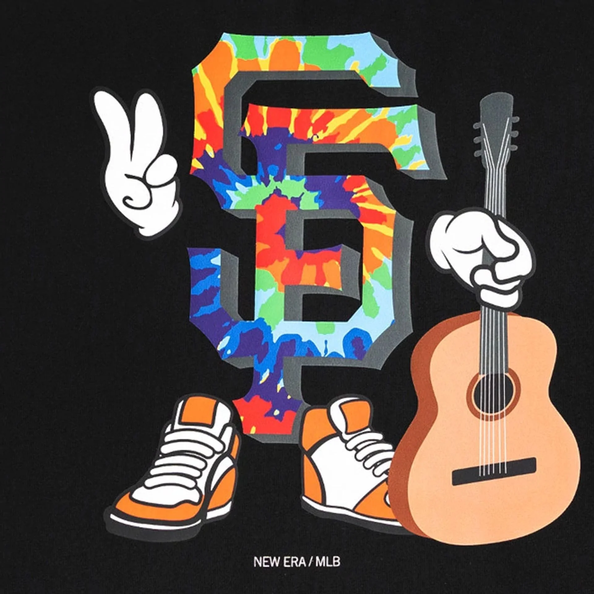 San Francisco Giants MLB Cartoon Black T-Shirt - Image 3