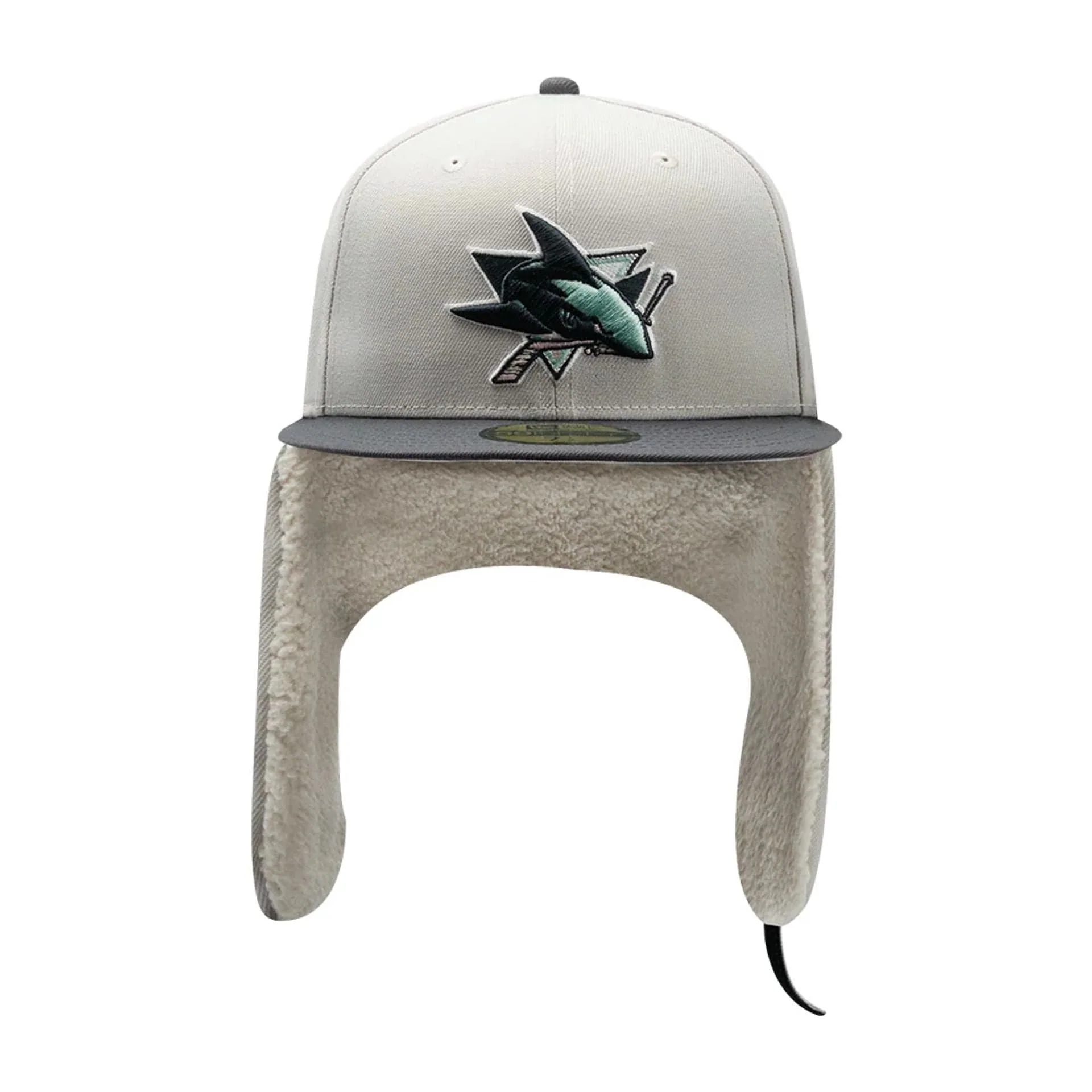 San Jose Sharks NHL Patch Light Beige Dogear 59FIFTY Fitted Cap - Image 7