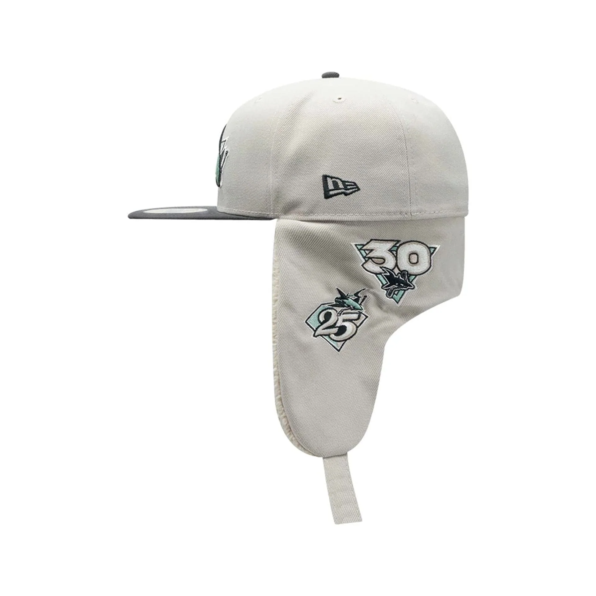 San Jose Sharks NHL Patch Light Beige Dogear 59FIFTY Fitted Cap - Image 9