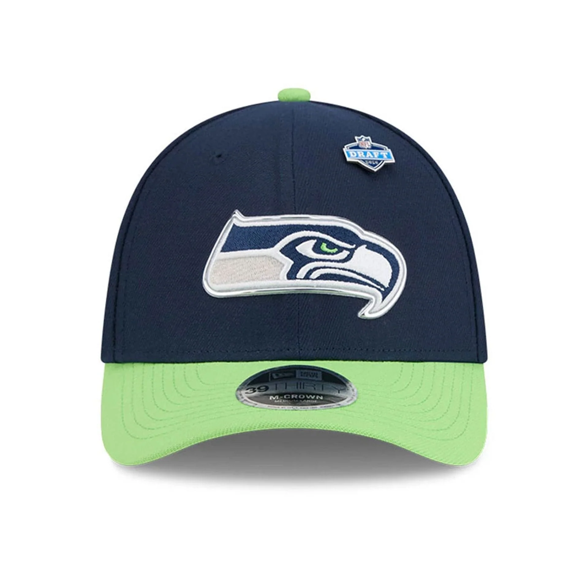 Seahawks NFL Draft 2026 Dark Blue 39THIRTY M-Crown Stretch Fit Cap - Image 3