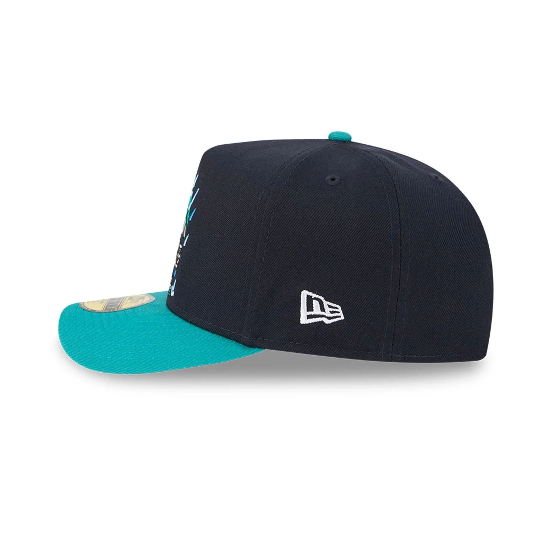Seattle Mariners MLB Cartoon Navy 59FIFTY A-Frame Fitted Cap - Image 6