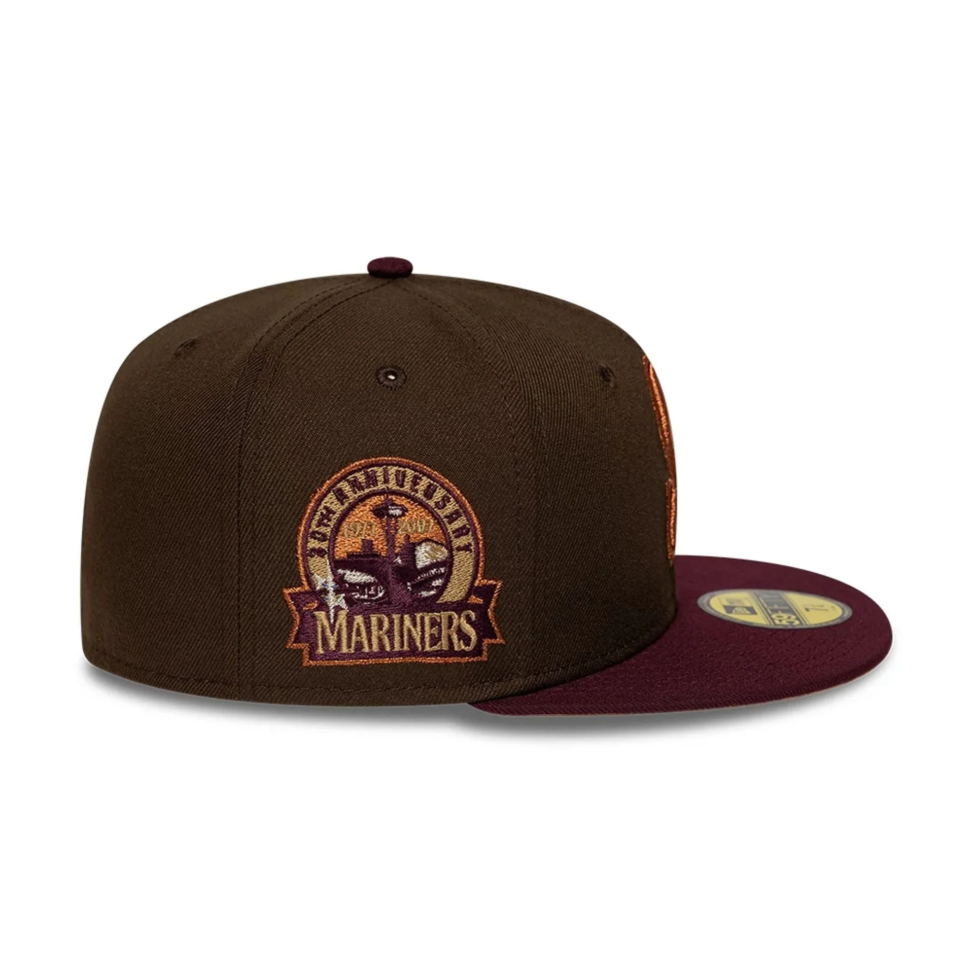 Seattle Mariners MLB Cooperstown Dark Brown 59FIFTY Fitted Cap - Image 6