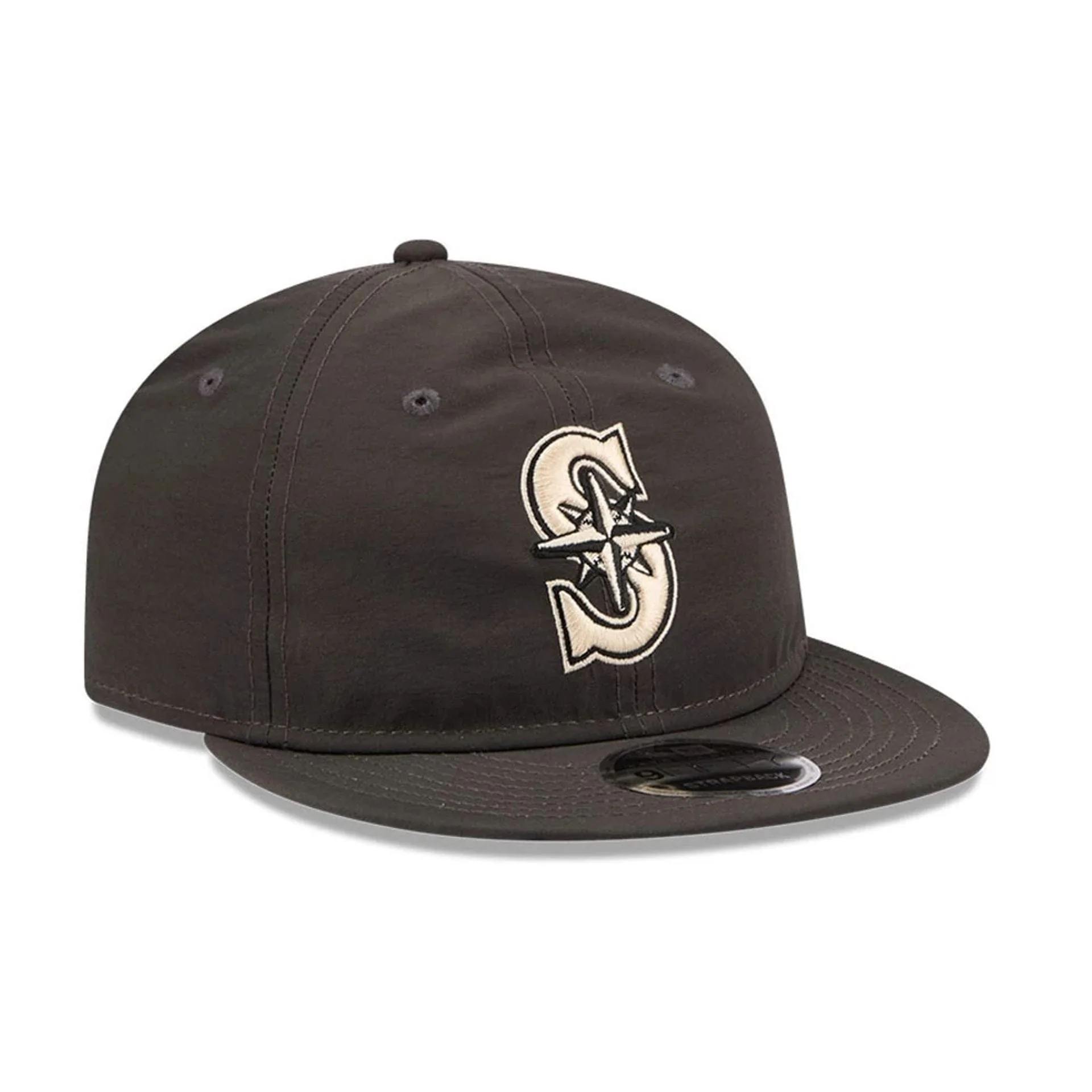 Seattle Mariners MLB Nylon Black Retro Crown 9FIFTY Adjustable Cap - Image 4