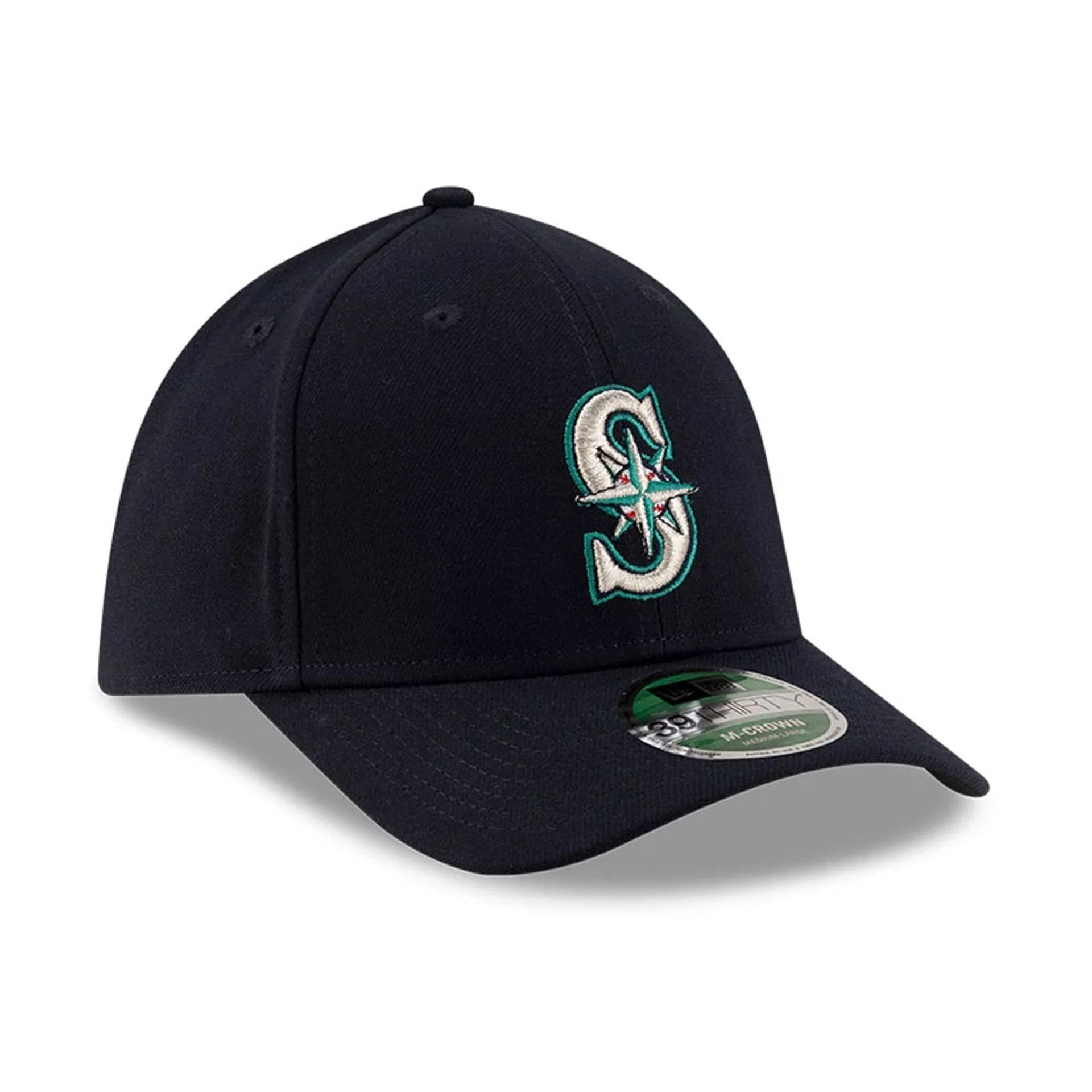 Seattle Mariners MLB Player Replica Navy 39THIRTY M-Crown Stretch Fit Cap - Image 3