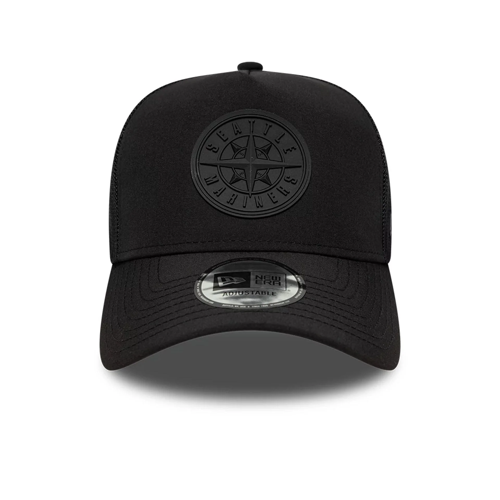 Seattle Mariners MLB Sport Black 9FORTY E-Frame Trucker Adjustable Cap - Image 2