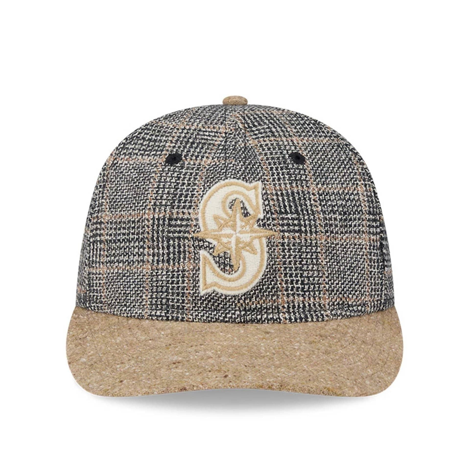 Seattle Mariners MLB Vintage Tweed Open Blue Retro Crown 59FIFTY Fitted Cap - Image 4