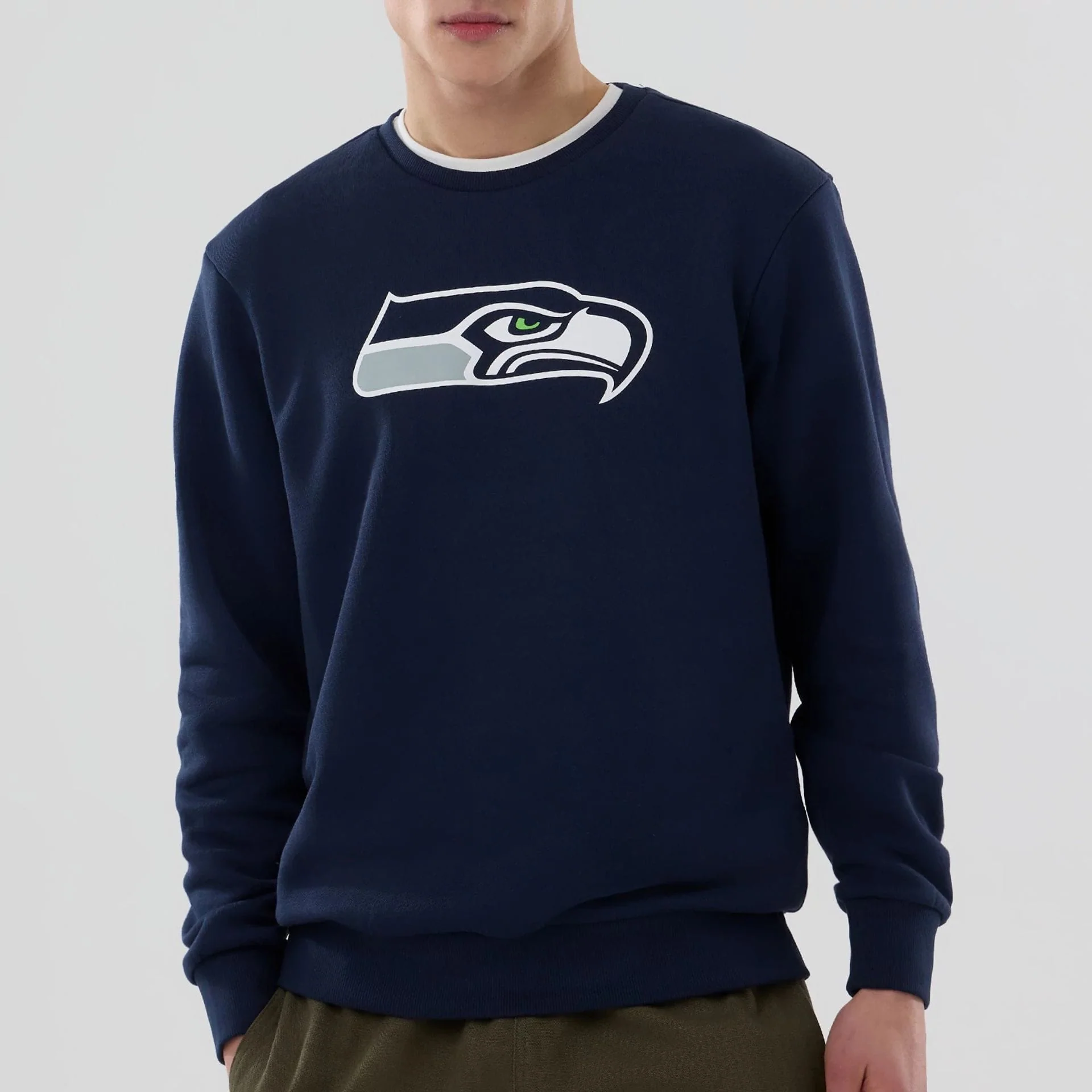 Seattle Seahawks NFL Dark Blue Crew Neck Sweater - Image 4