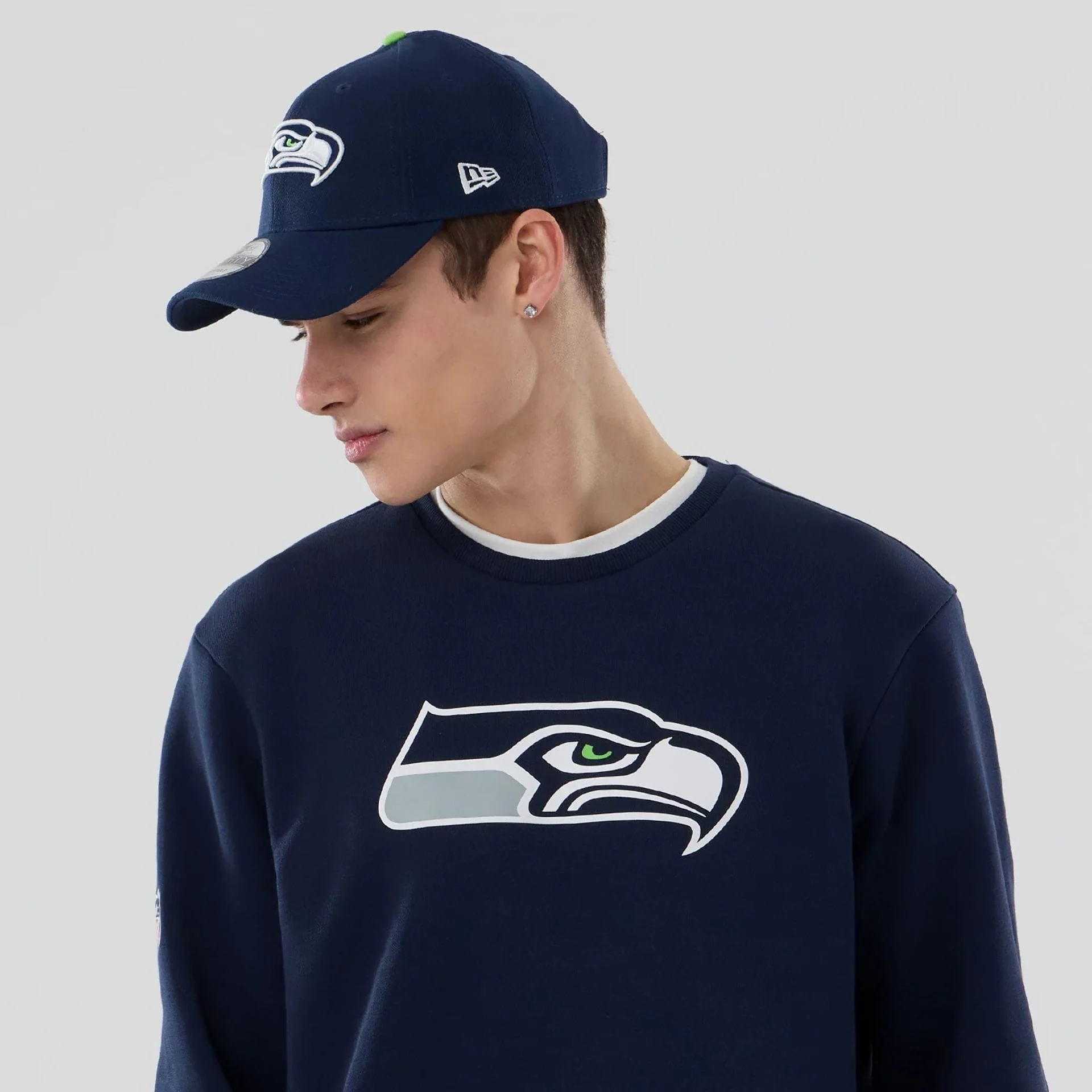 Seattle Seahawks NFL Dark Blue Crew Neck Sweater - Image 6
