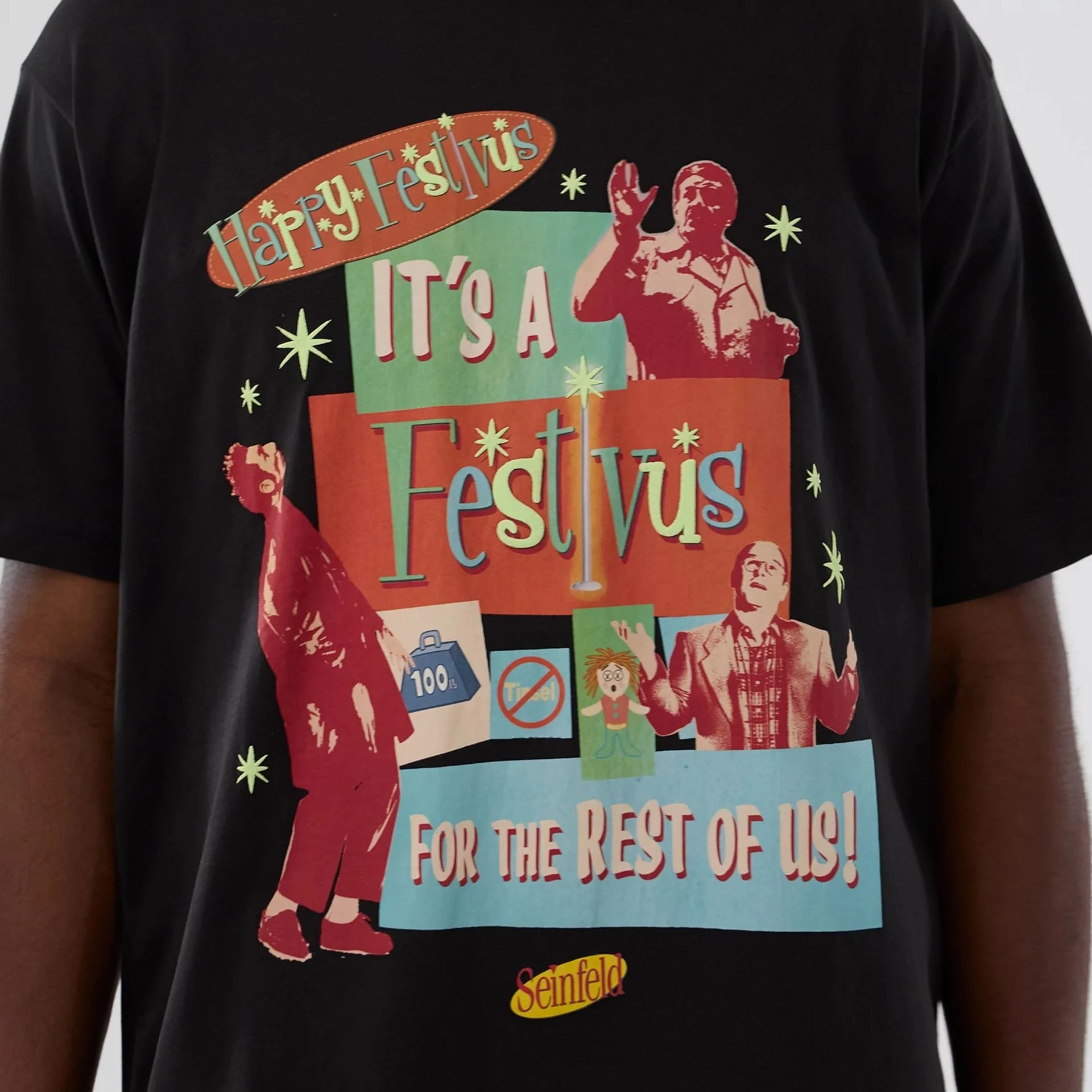 Seinfeld Lifestyle Graphic Black T-Shirt - Image 3