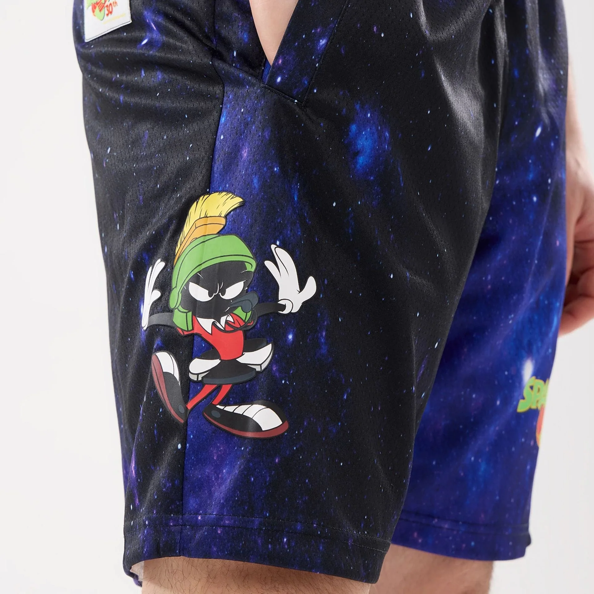 Space Jam Warner Brothers Space Jam White Oversized Shorts - Image 3