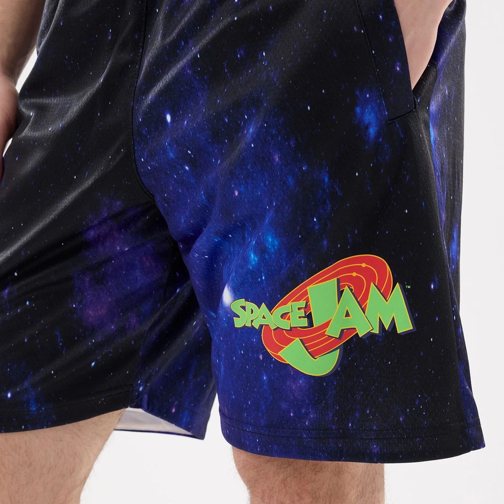 Space Jam Warner Brothers Space Jam White Oversized Shorts - Image 4