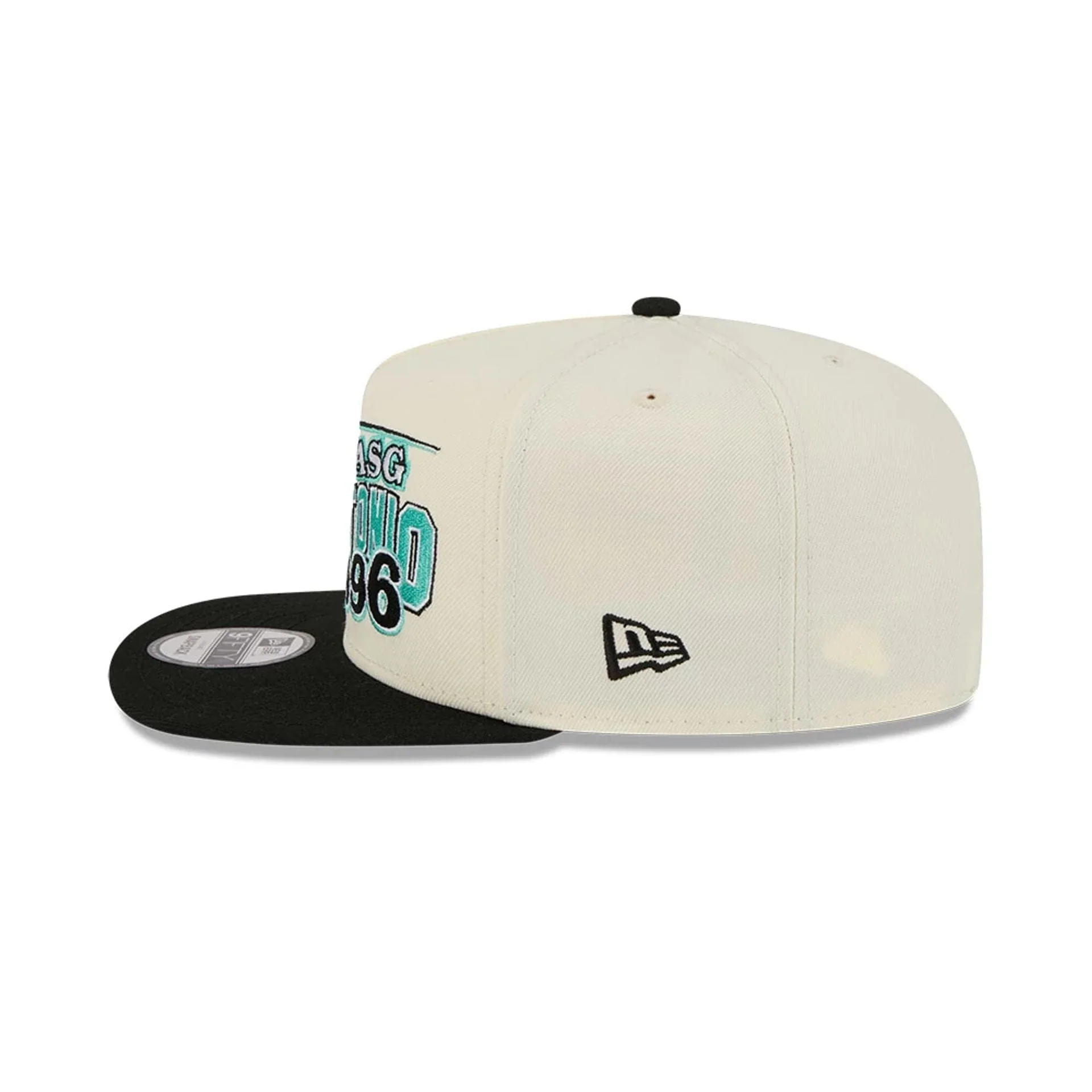 Spurs NBA Hardwood Classic ASG White 9FIFTY A-Frame Snapback Adjustable Cap - Image 6