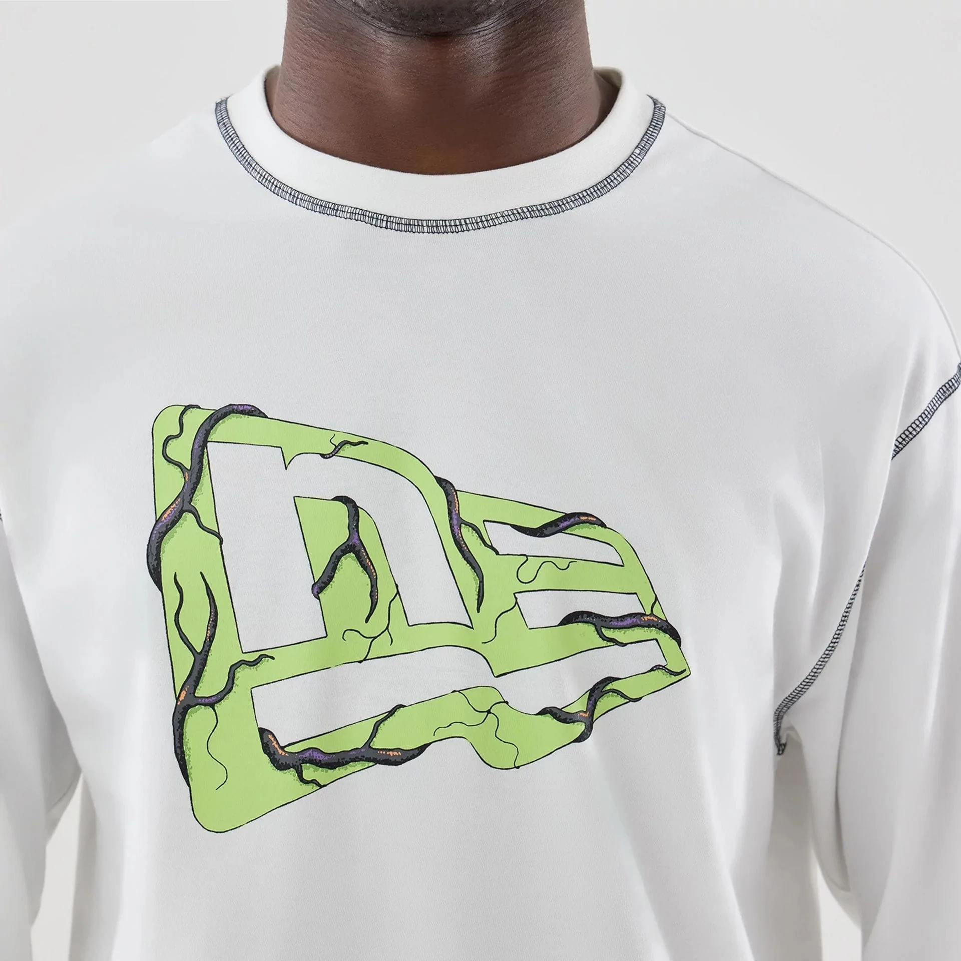 Stranger Things White Oversized Long Sleeve T-Shirt - Image 7