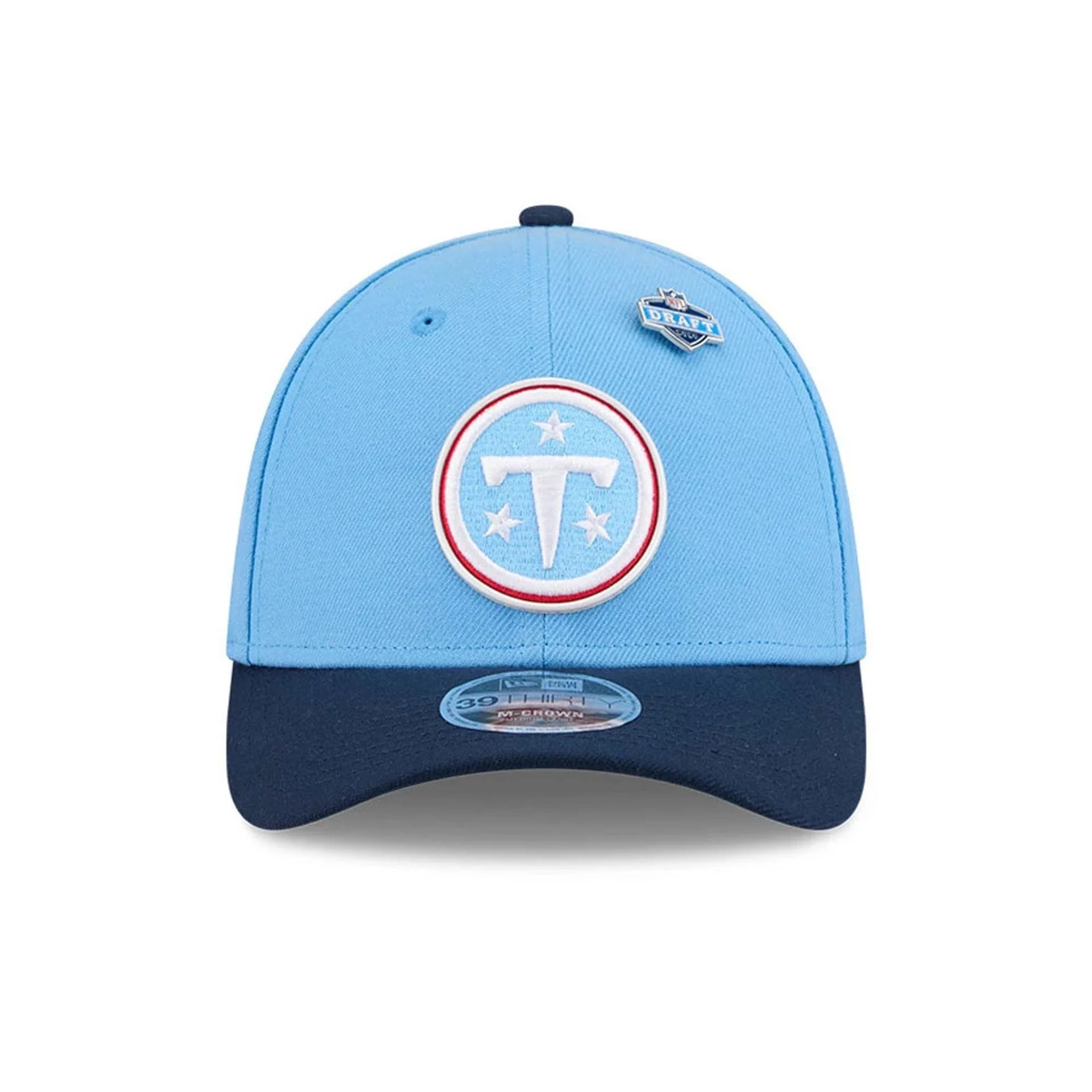 Tennessee Titans NFL Draft 2026 Dark Blue 39THIRTY M-Crown Stretch Fit Cap - Image 3