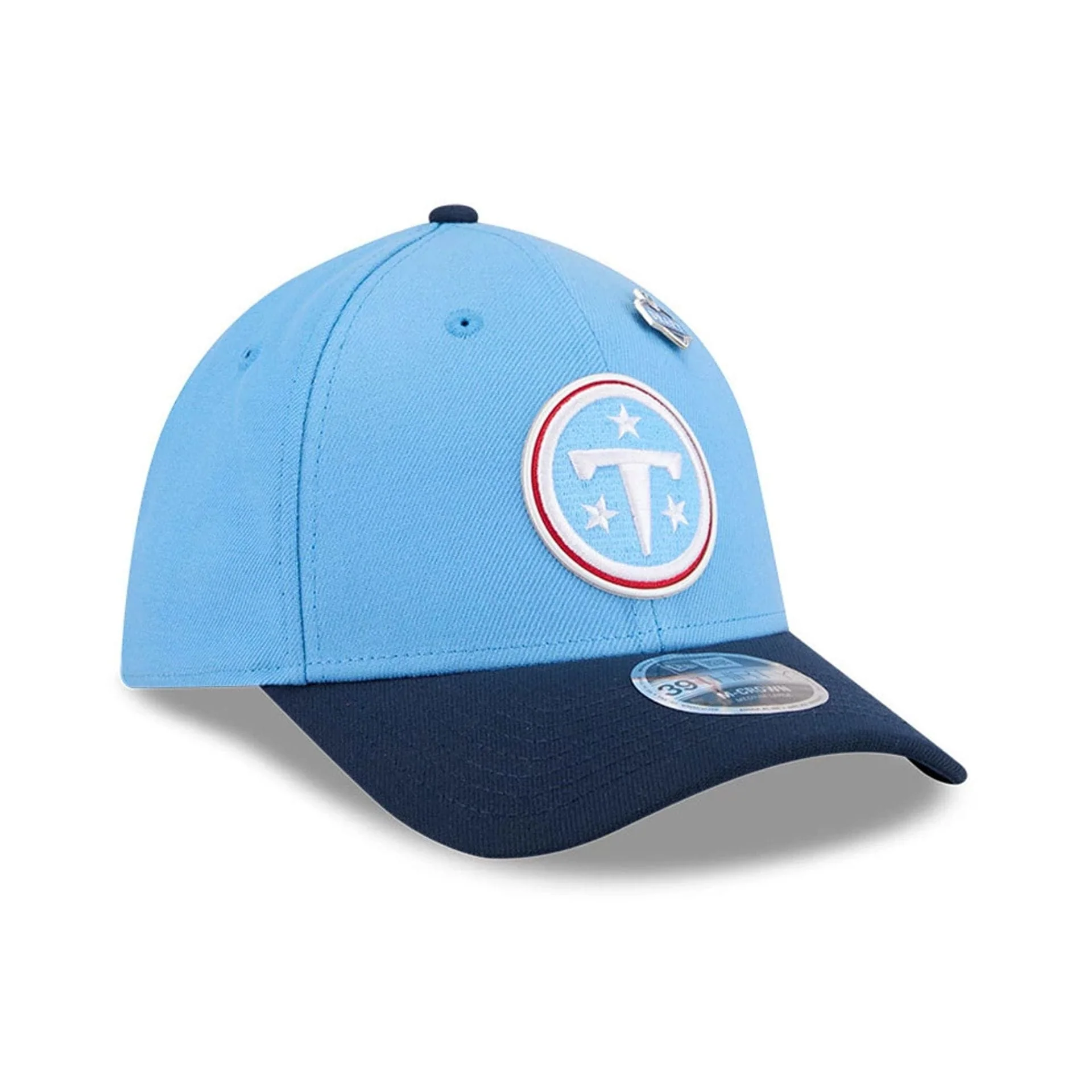 Tennessee Titans NFL Draft 2026 Dark Blue 39THIRTY M-Crown Stretch Fit Cap - Image 4