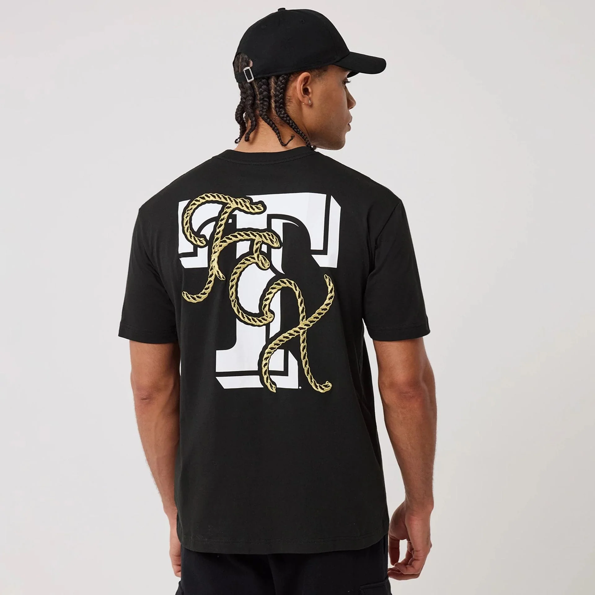 Texas Rangers MLB Cowboy Graphic Black T-Shirt - Image 2