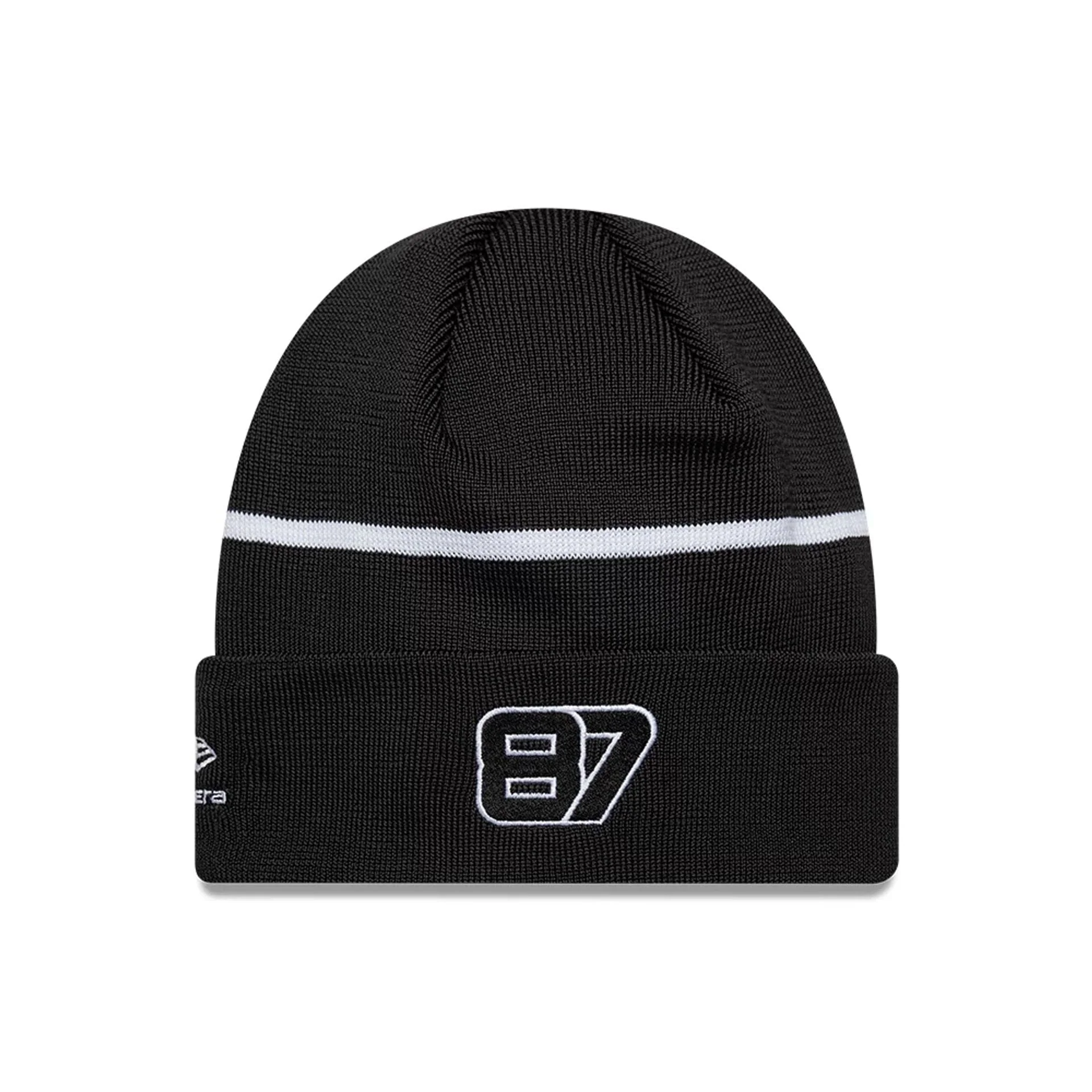 TGR Haas F1 Oliver Bearman Black Cuff Knit Beanie Hat - Image 2