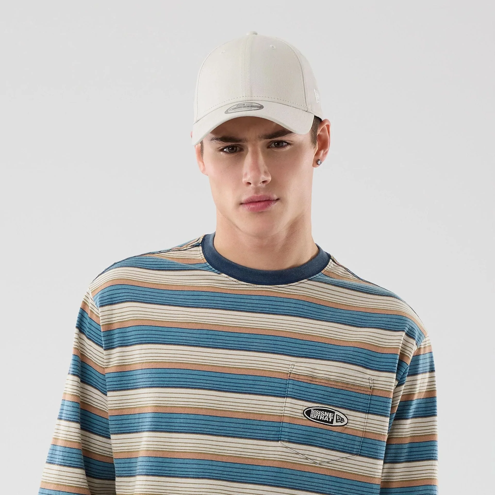 Thisisneverthat X New Era Border Beige Long Sleeve T-Shirt - Image 6