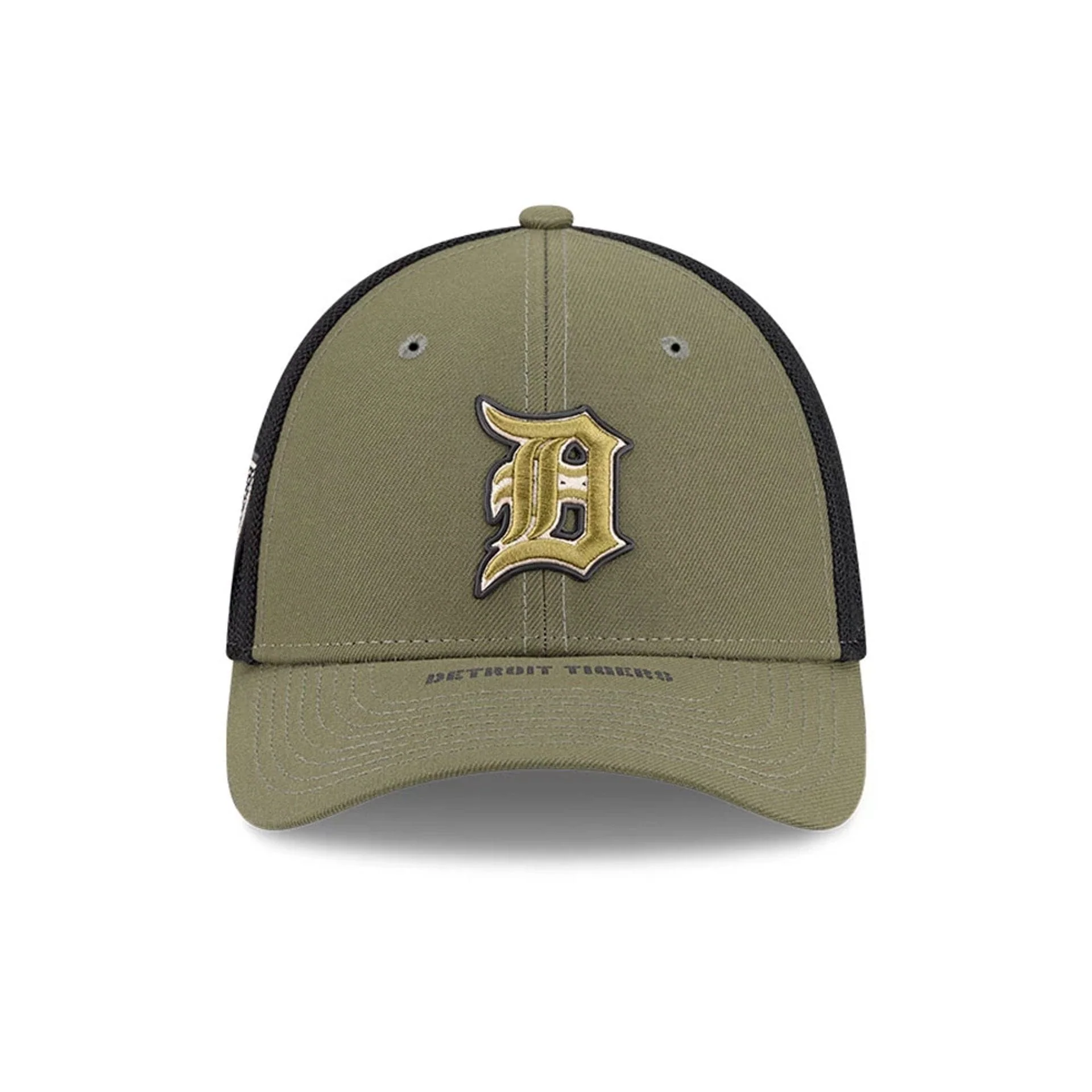 Tigers MLB Armed Forces Day 2026 Green 39THIRTY M-Crown Stretch Fit Cap - Image 2