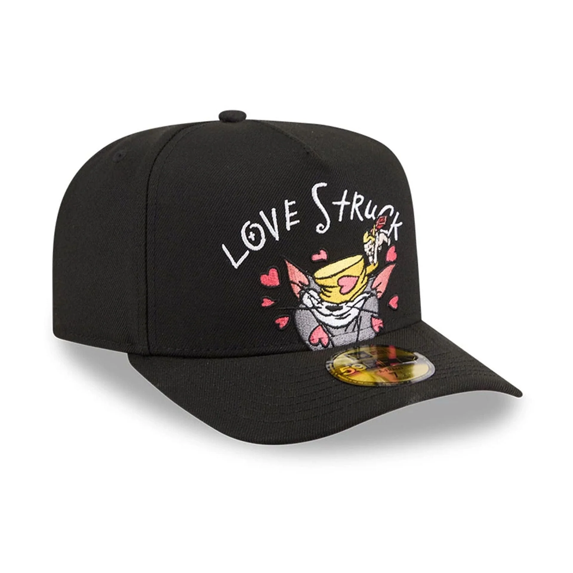 Tom & Jerry Love Struck Black 59FIFTY A-Frame Fitted Cap - Image 4