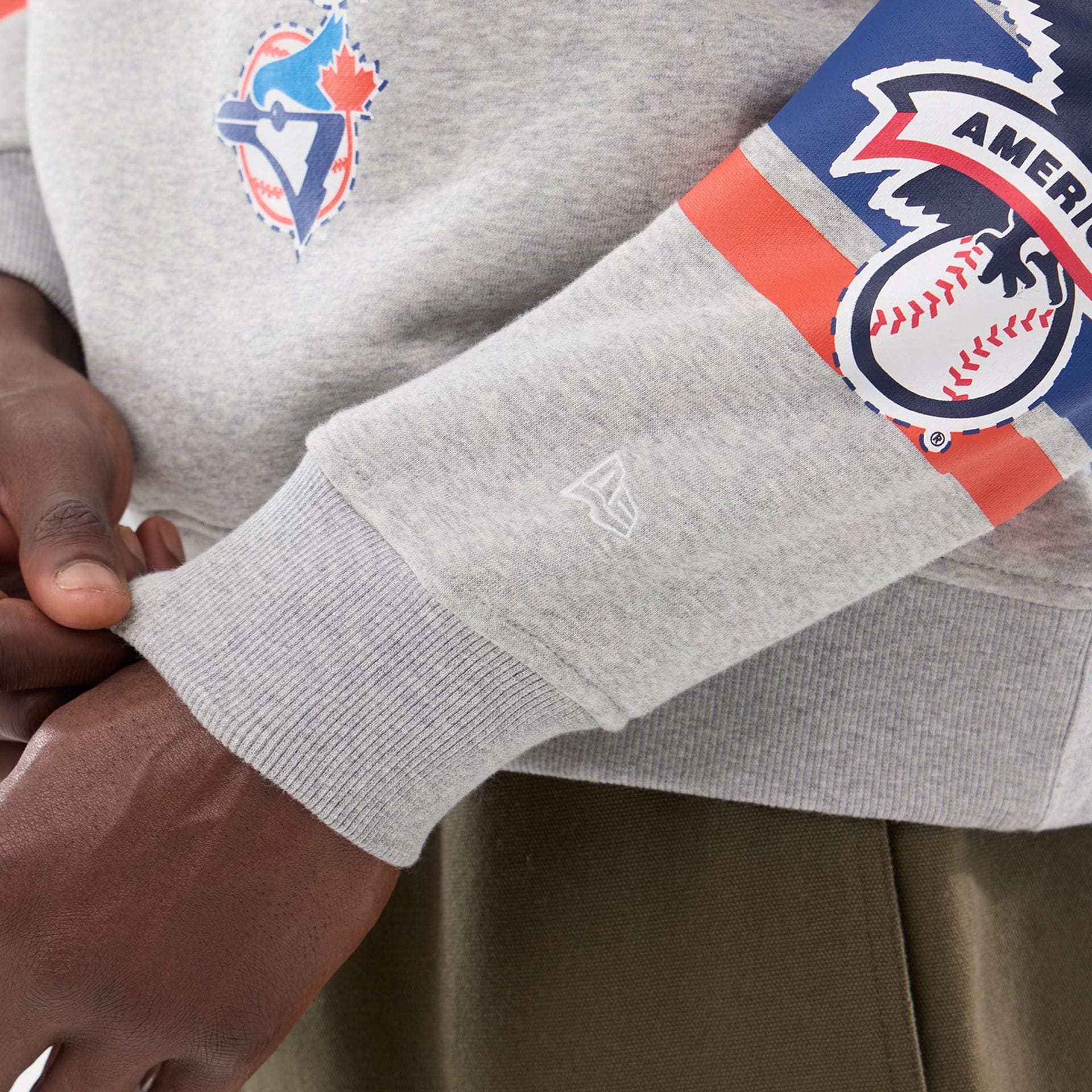 Toronto Blue Jays MLB Sport Classic Grey Crew Neck Sweater - Image 3