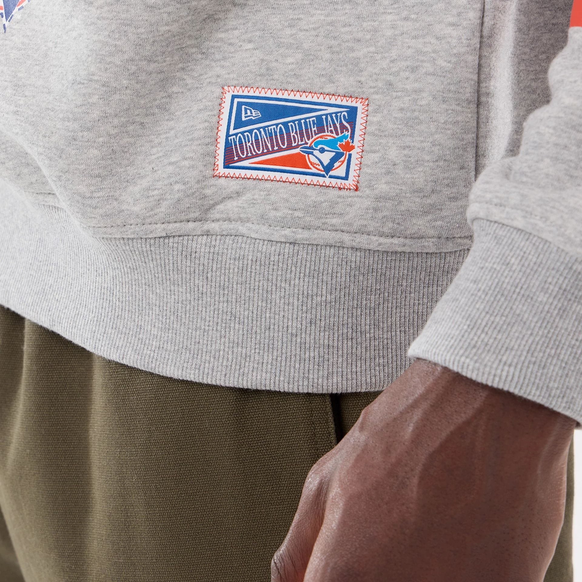 Toronto Blue Jays MLB Sport Classic Grey Crew Neck Sweater - Image 4