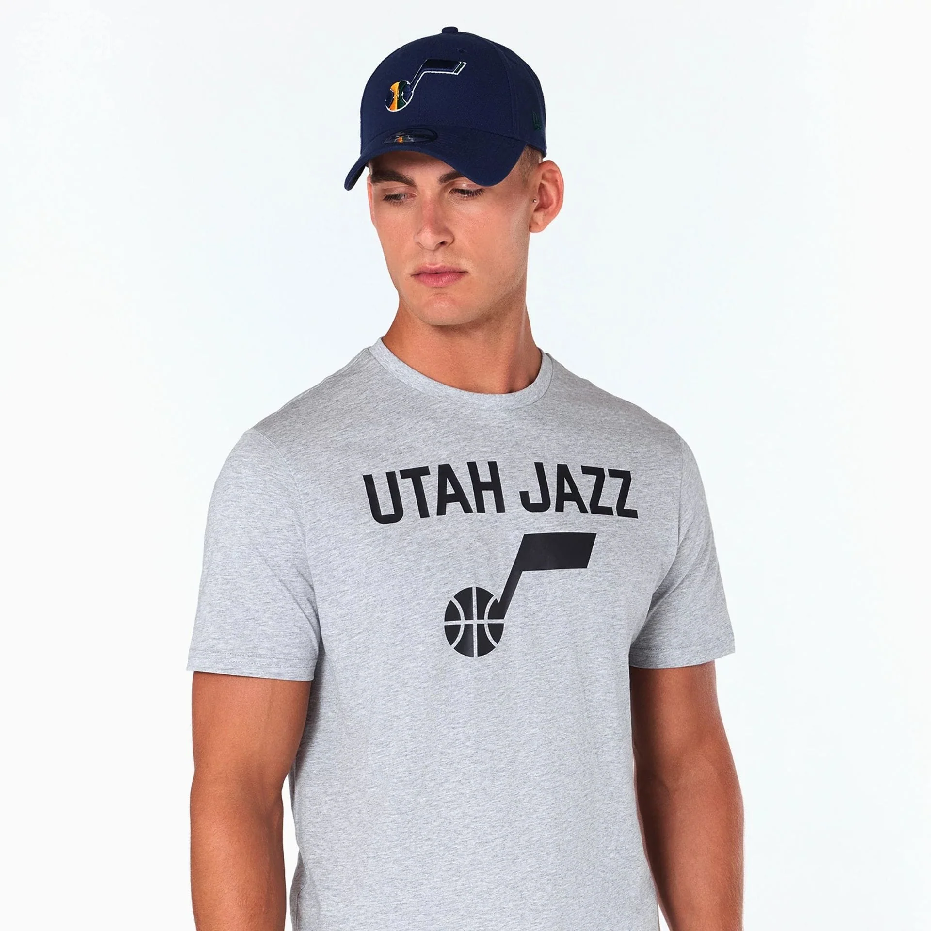 Utah Jazz NBA Grey T-Shirt - Image 5