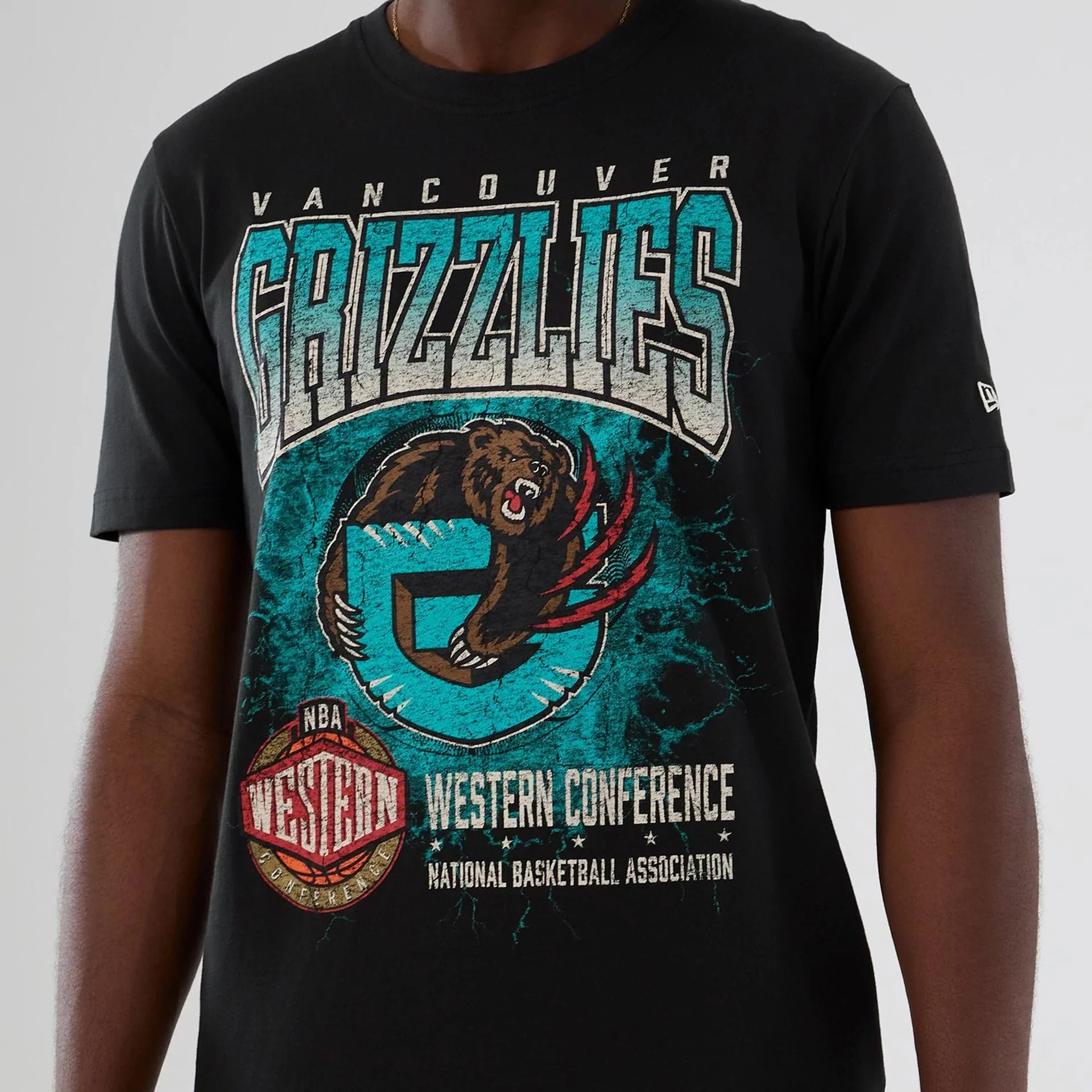 Vancouver Grizzlies NBA Hardwood Classic Black T-Shirt - Image 3