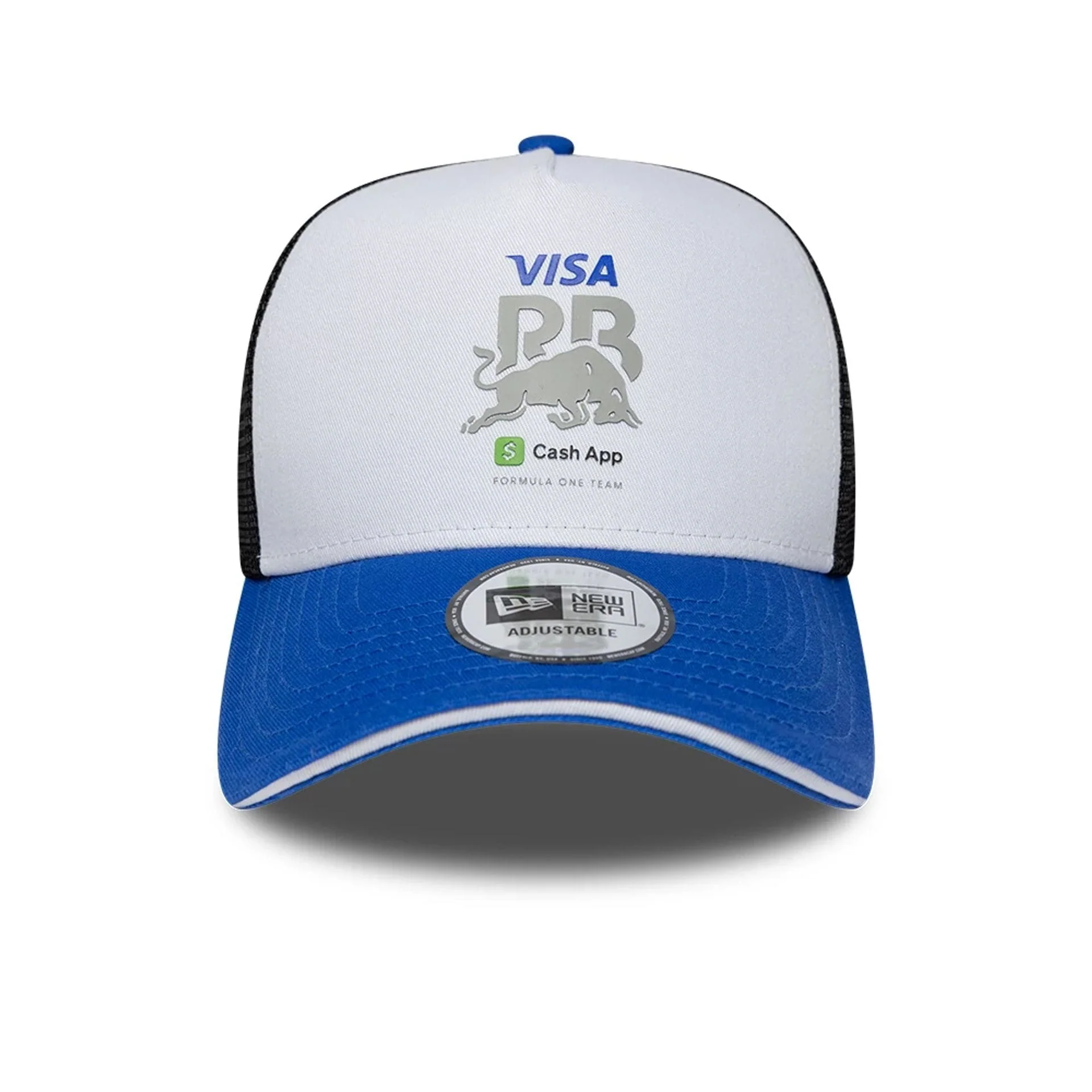 Visa Cash App Racing Bulls White 9FORTY A-Frame Trucker Adjustable Cap - Image 2