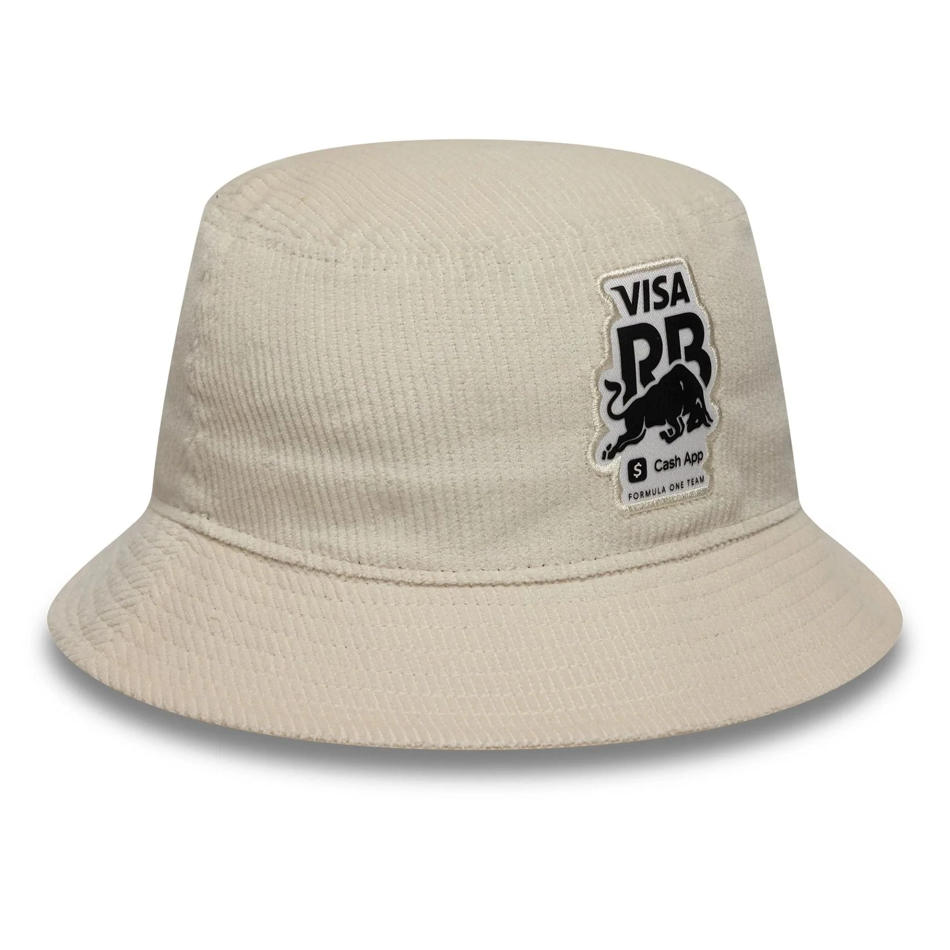Visa Cash App Racing Bulls Womens Cream Cord Bucket Hat - Image 3