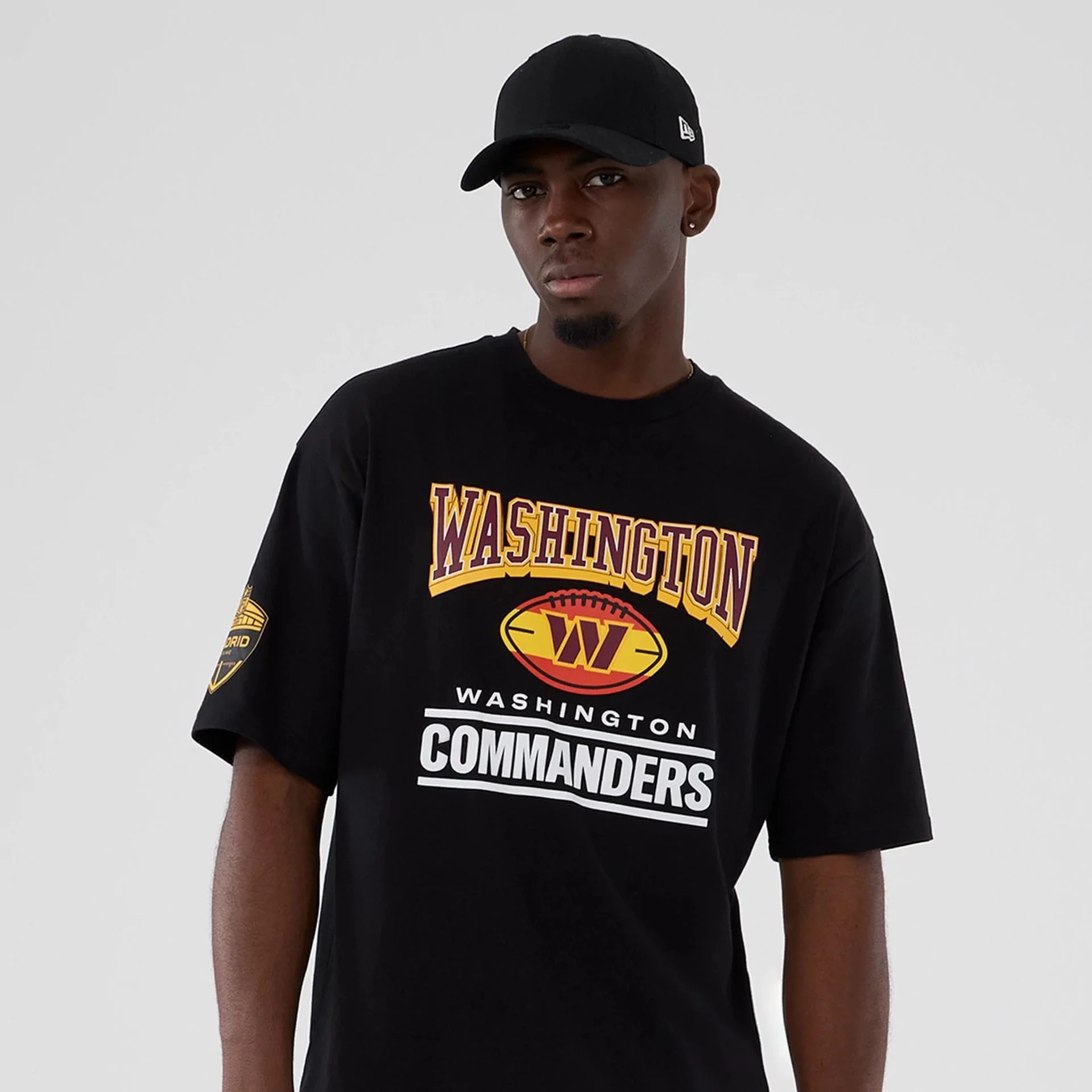 Washington Commanders NFL International Series Games 2025 Black Oversized T-Shirt - Image 7