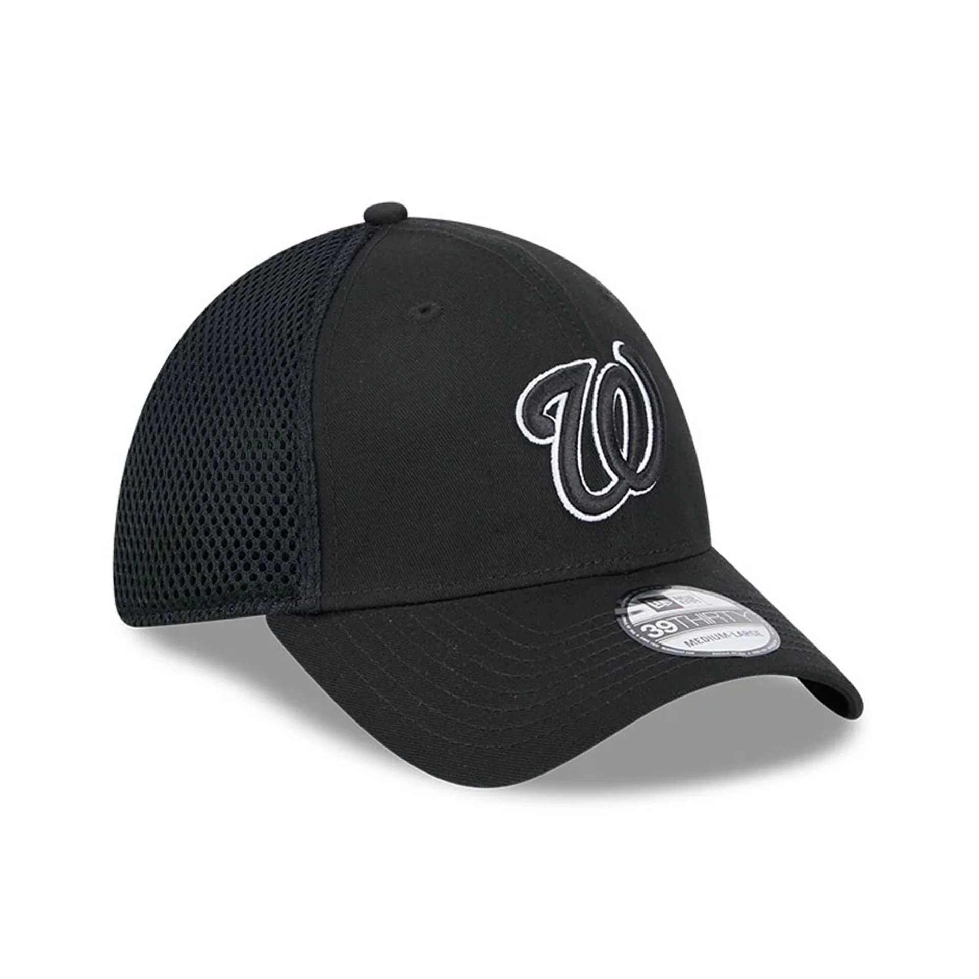 Washington Nationals MLB Evergreen Neo Black 39THIRTY Stretch Fit Cap - Image 4