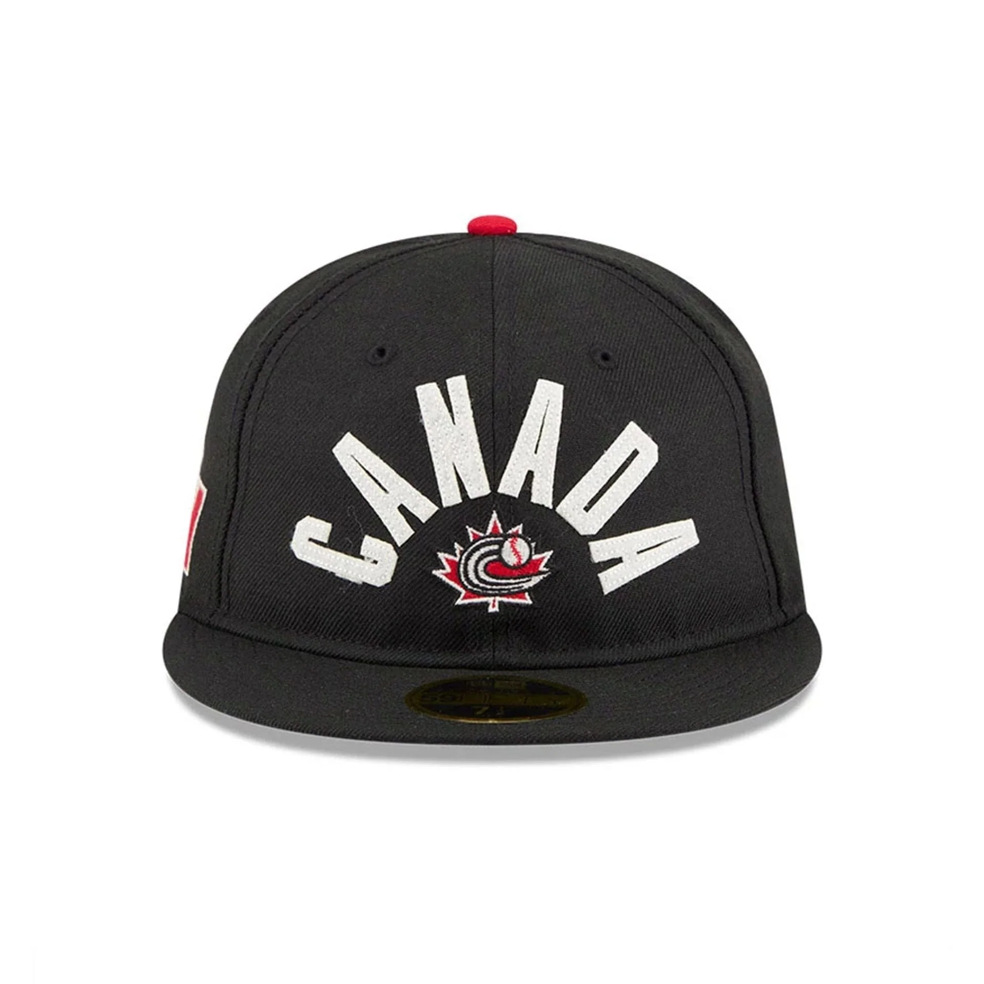 WBC Canada Classical Script Black Retro Crown 59FIFTY Fitted Cap - Image 3